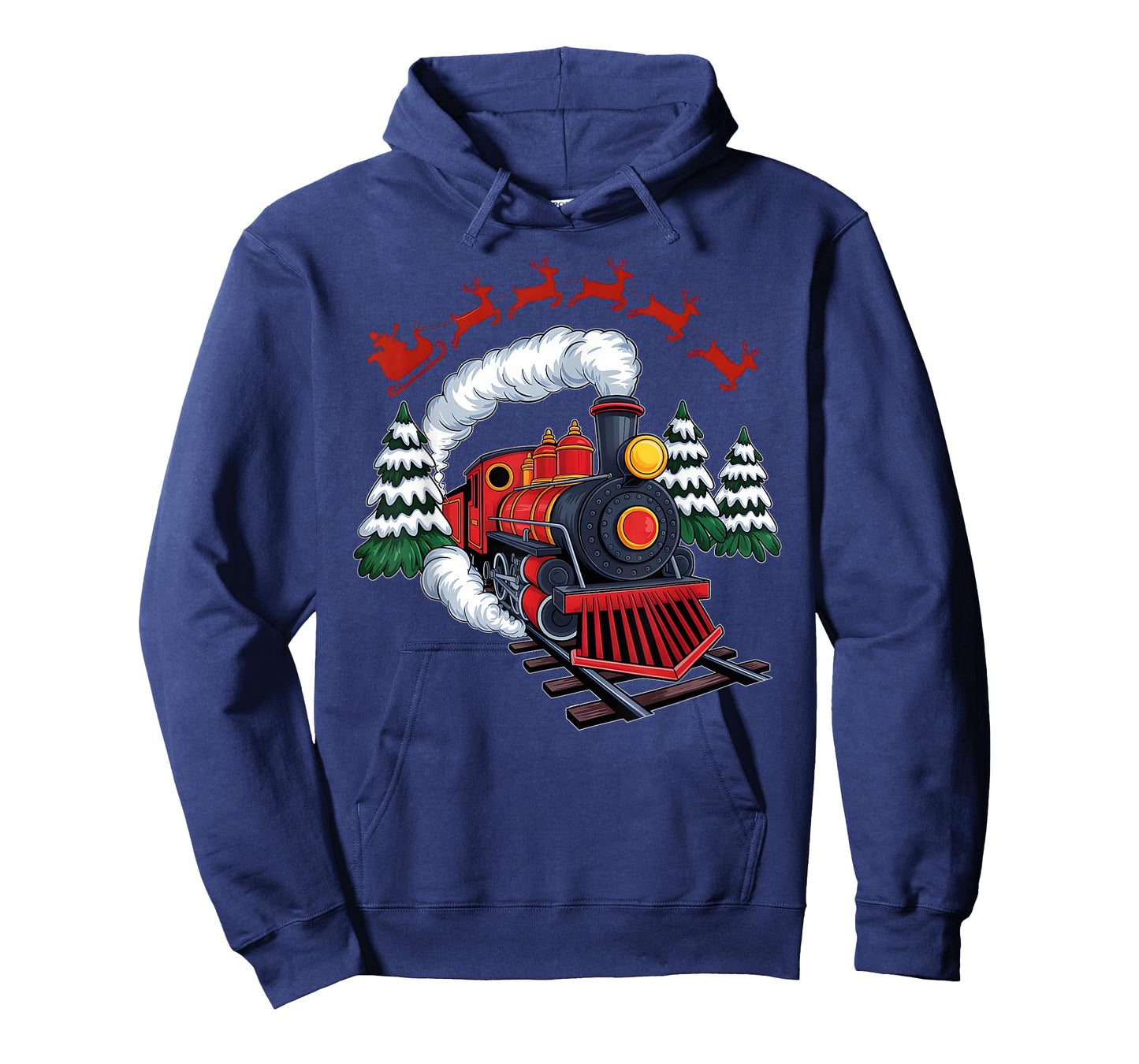 Funny Christmas Train Xmas Pajamas Railroad Trains Lover T-Shirt