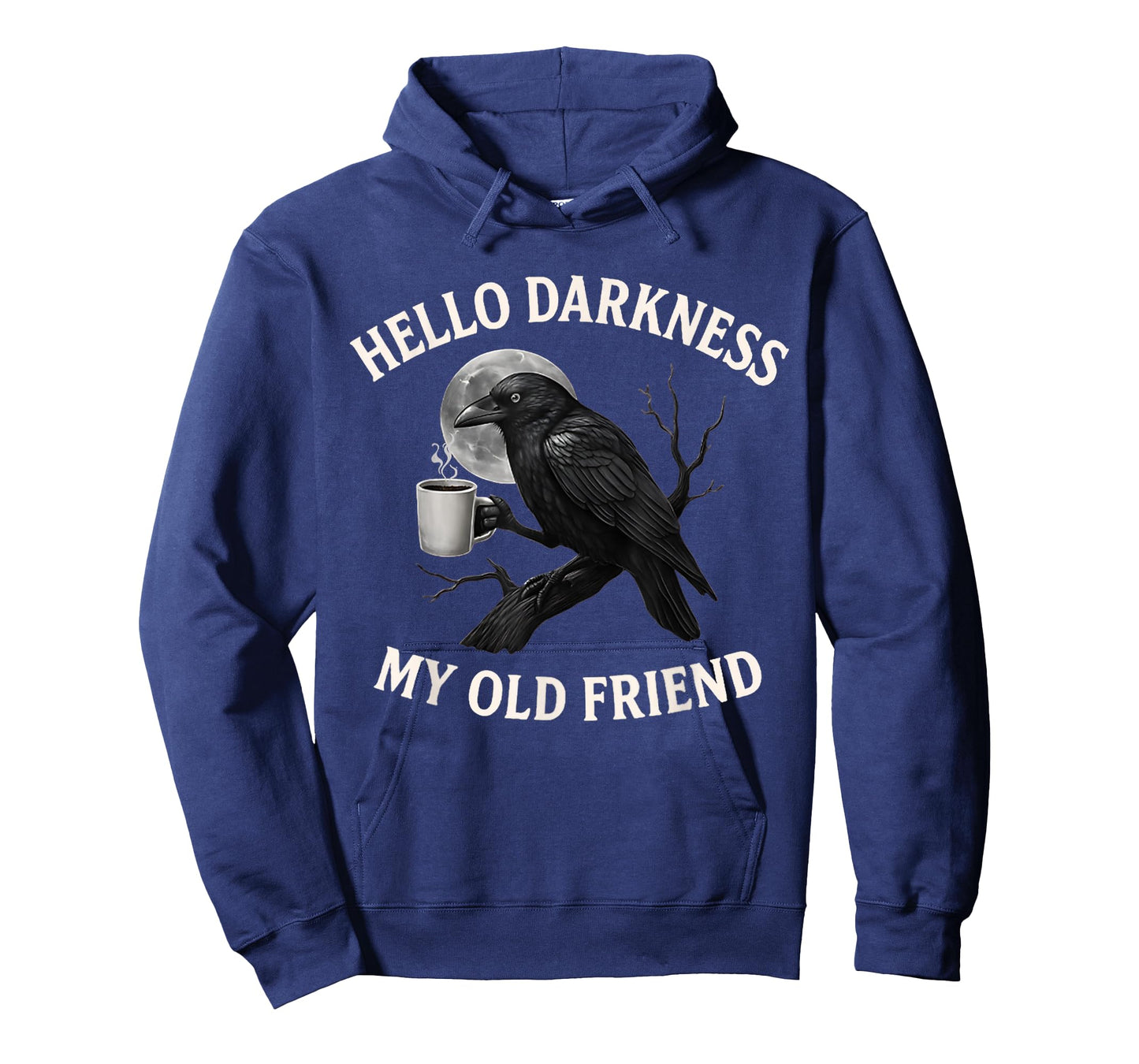 Hello Darkness My Old Friend Crow Coffee Spooky Halloween T-Shirt