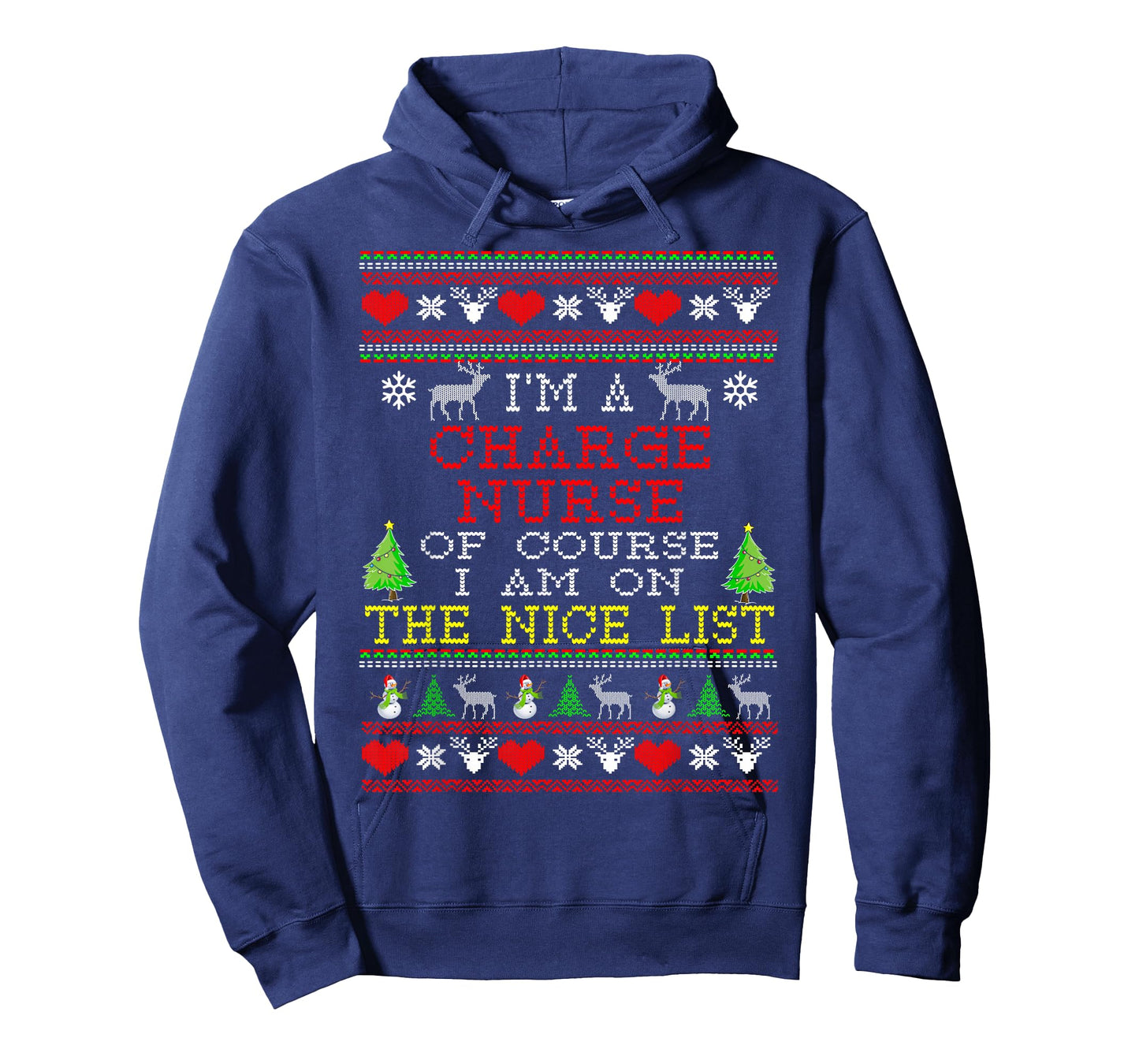 Charge Nurse I'm On The Nice List Ugly Christmas T-Shirt