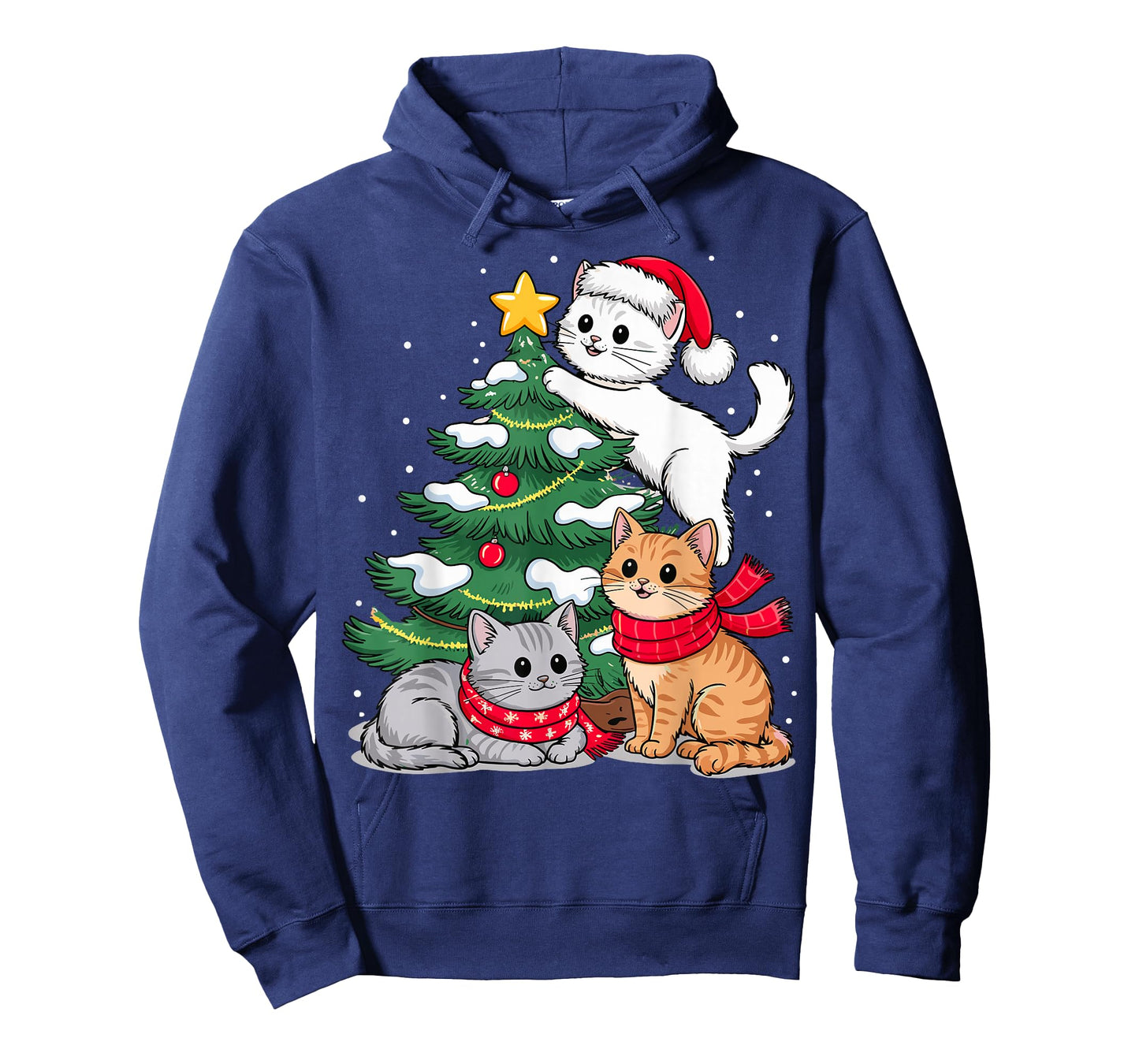 Christmas Tree Cats Xmas T-Shirt