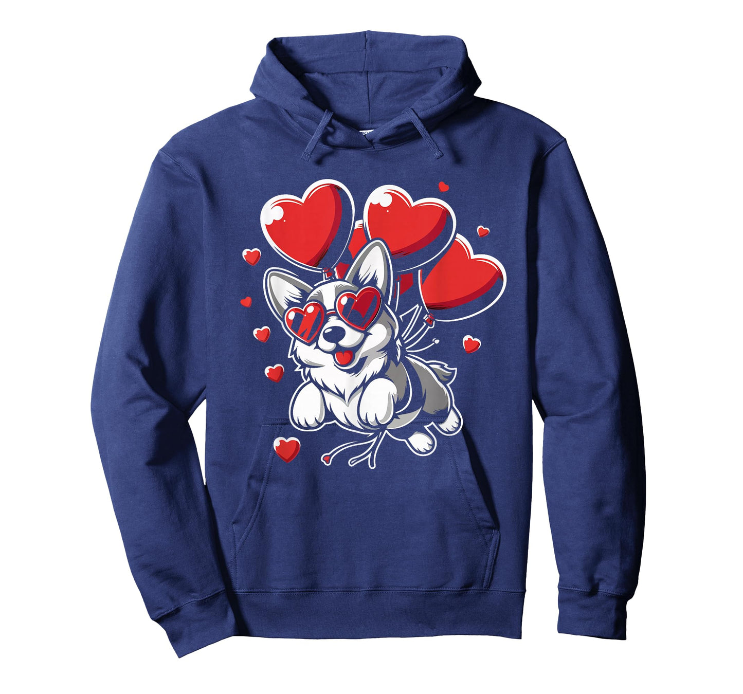 Funny Cute Dog Valentines Day Heart Balloons Corgi Dog Lover T-Shirt