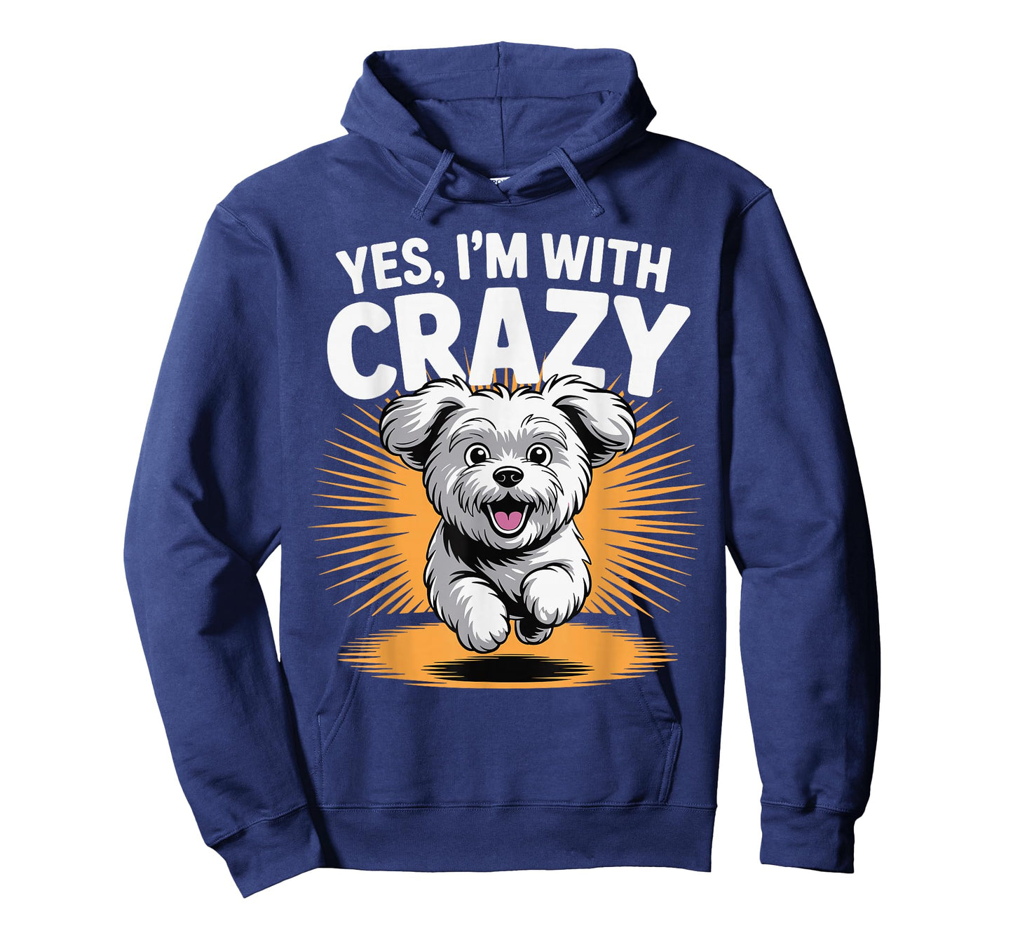 Yes Im with Crazy Pet Mix Breed Owner Dog Funny Maltese Cute T-Shirt