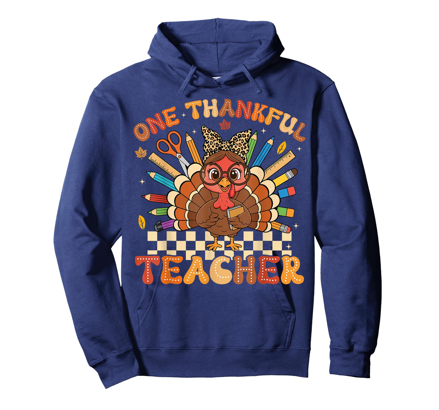 One Thankful Teacher Thanksgiving Turkey, Cute Crayon Pencil T-Shirt