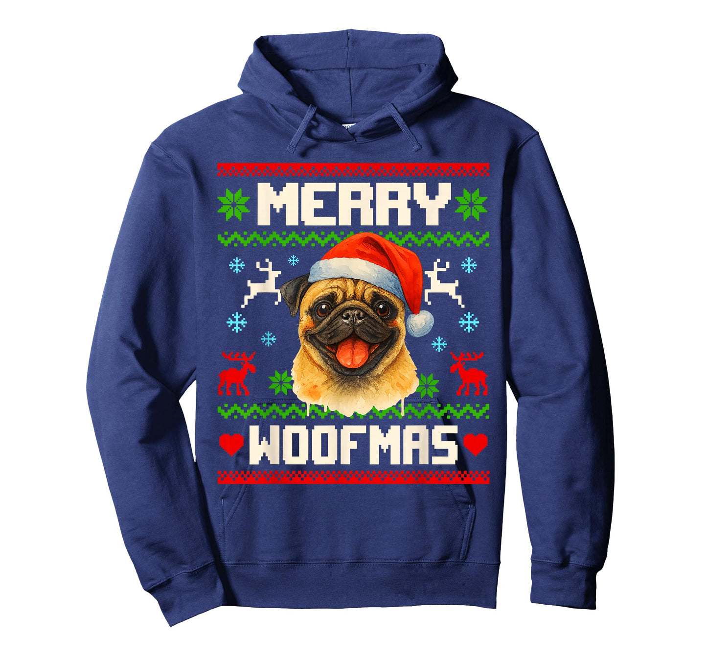 Funny Pug Christmas Ugly Sweater Pet Dog Lover Xmas T-Shirt