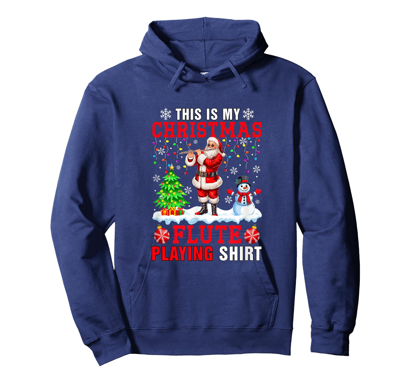 My Christmas Flute Playing Shirt Santa Instrumentalist T-Shirt