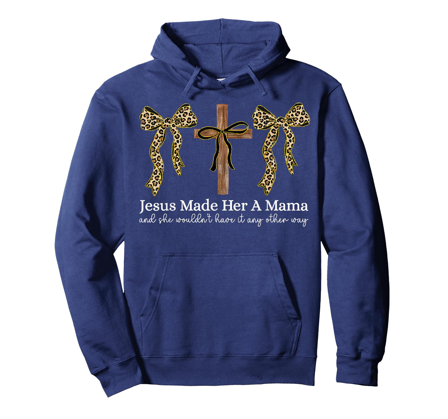 Jesus Made Her A Mama Christian Cross Faith Coquette Bow T-Shirt