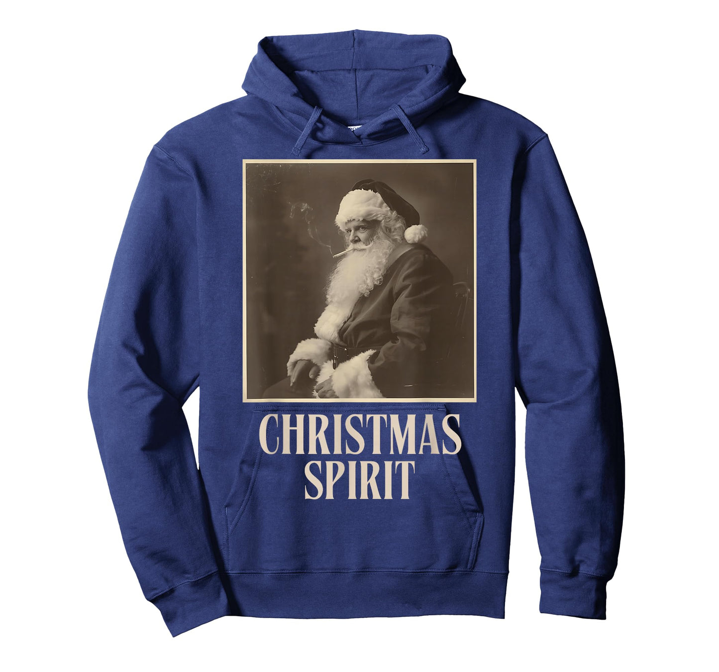 Funny Smoking Santa Claus Christmas Spirit Vintage T-Shirt