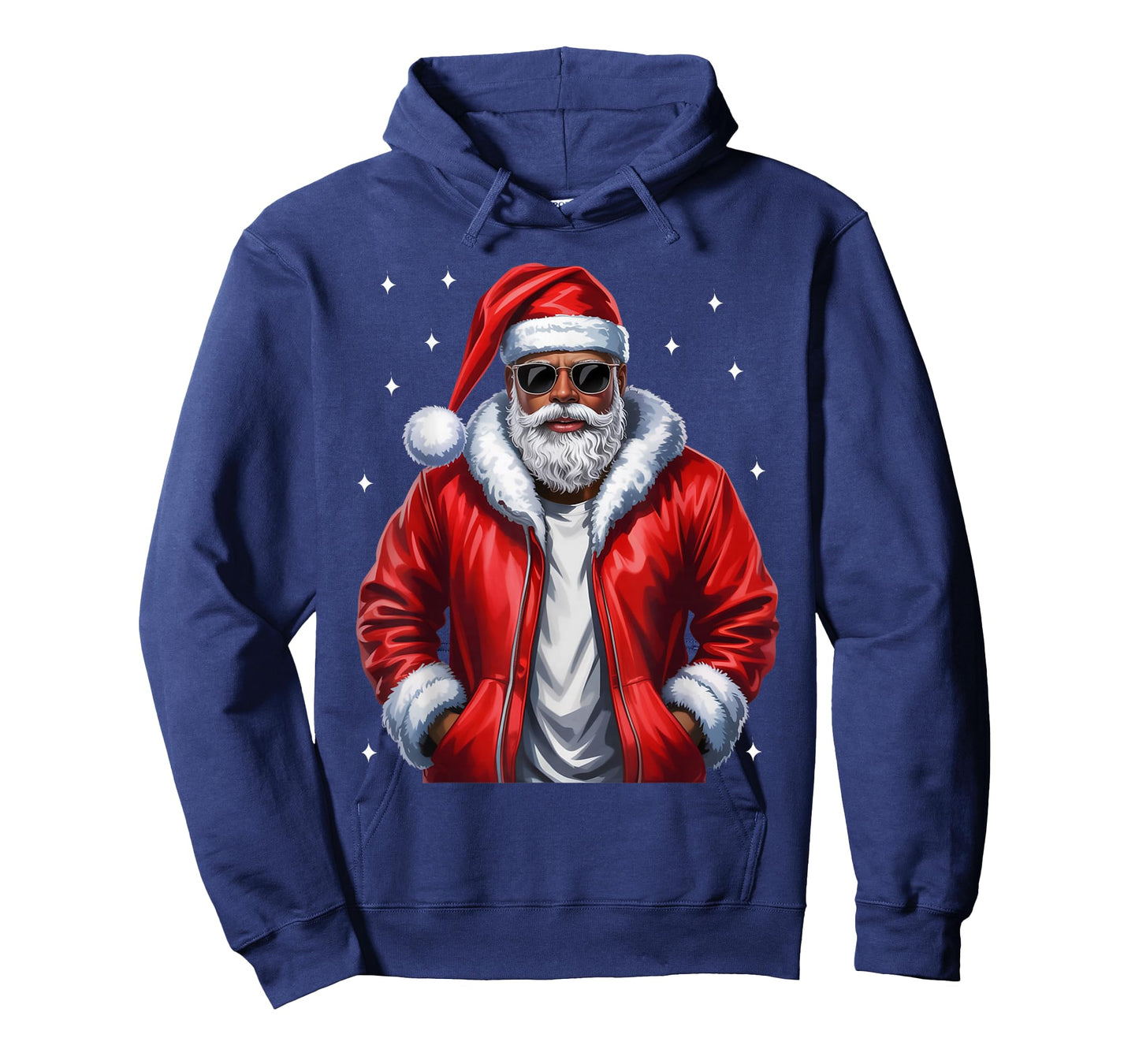 African American Christmas Pajama Xmas Afro Santa Claus PJ T-Shirt