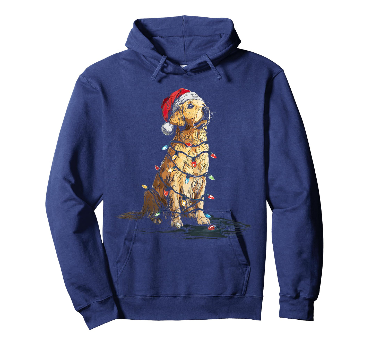 Funny Golden Retriever Christmas Graphics Dog Lights Lover T-Shirt