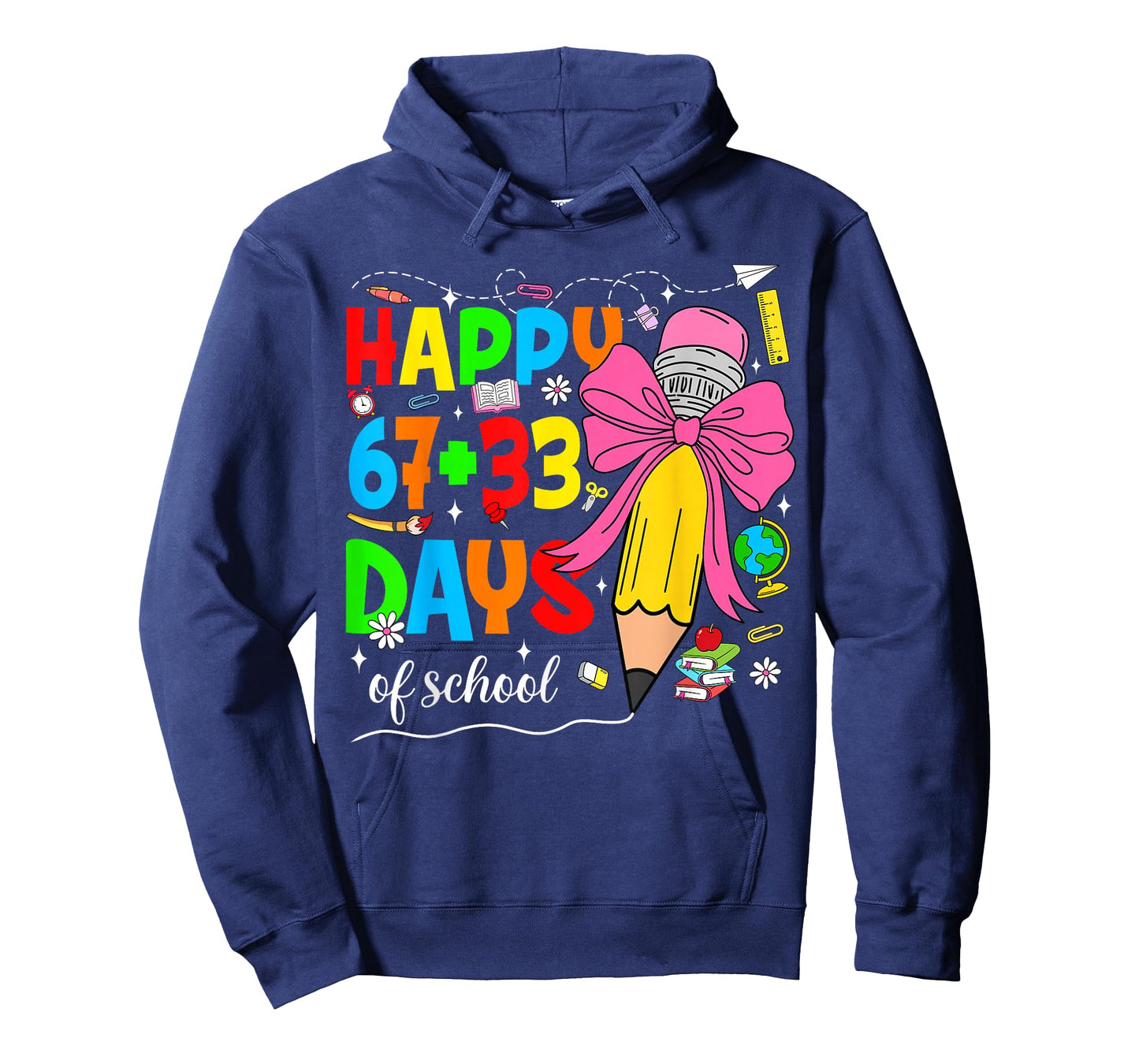 Happy 100 Days of School Pencil Teacher 100th Day of School T-Shirt