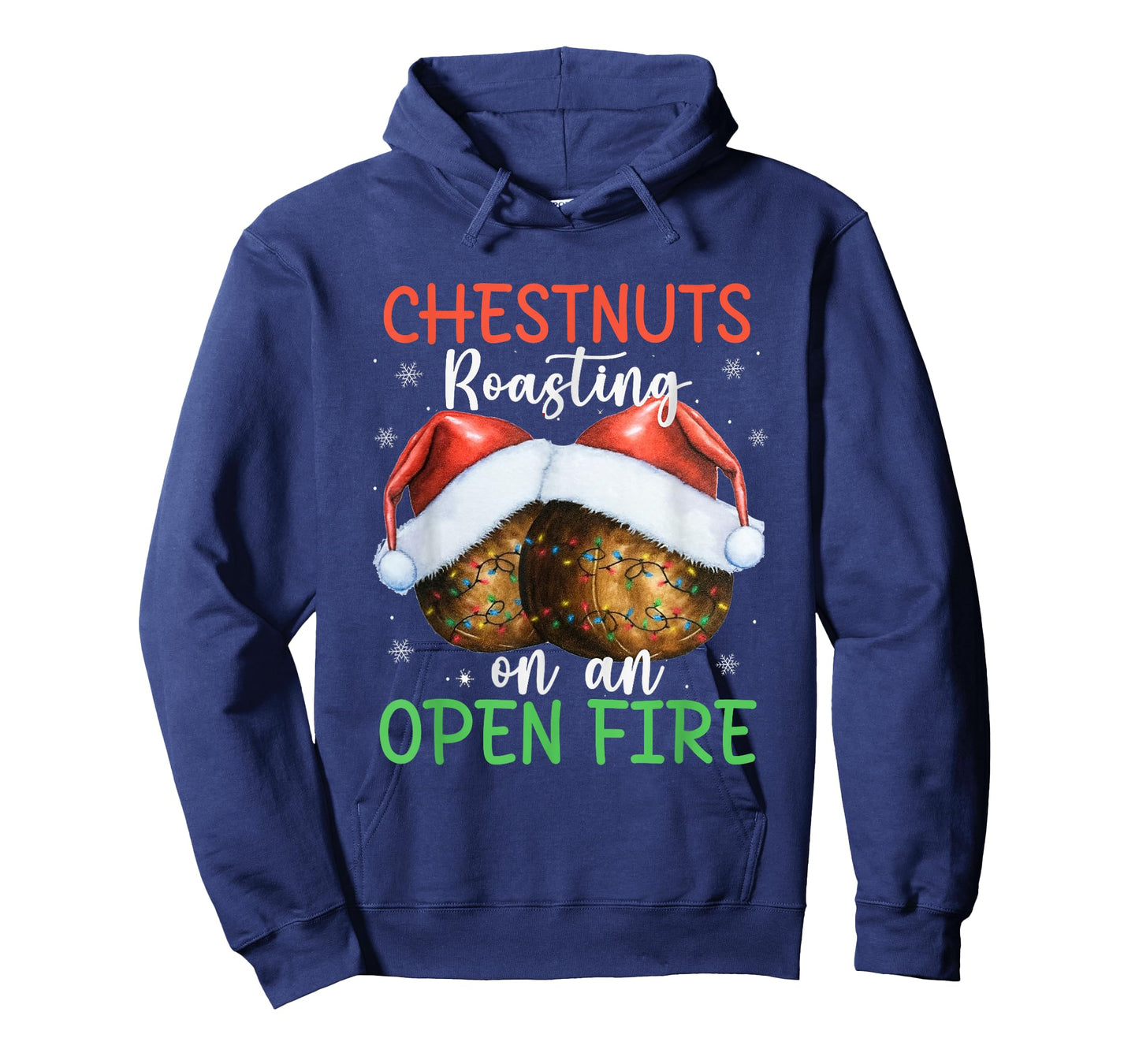 Chestnuts Roasting On an Open Fire Xmas Santa Dirty Adult T-Shirt