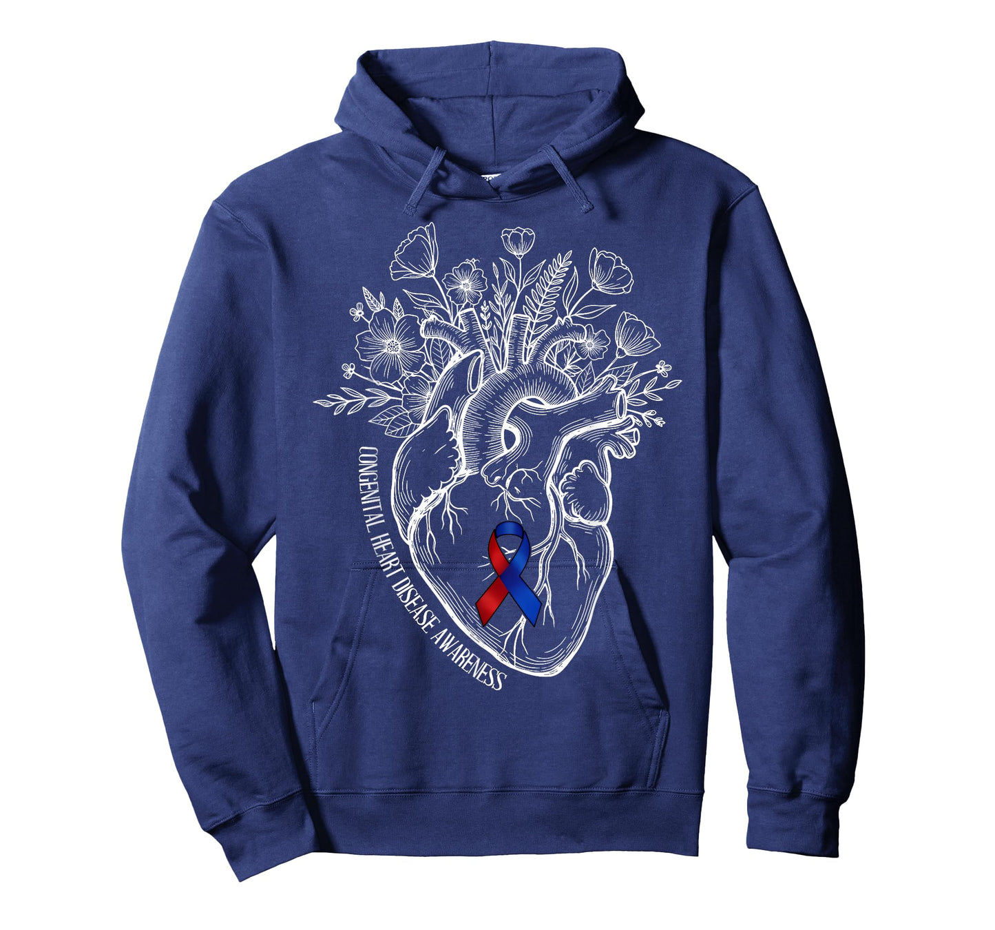 Congenital Heart Disease CHD Awareness Heart Warrior Floral T-Shirt