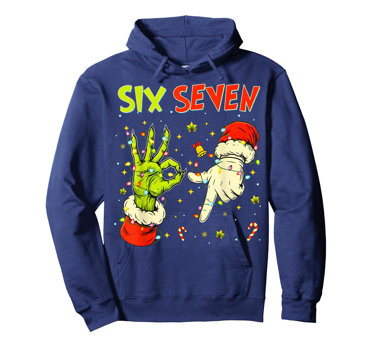 Six Seven 67 Funny Hand-Sign Christmas Meme T-Shirt