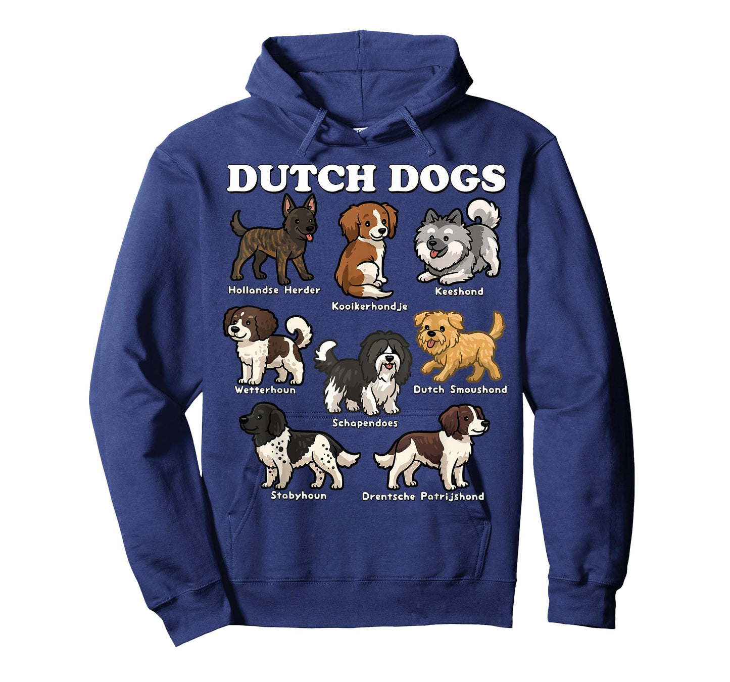 Dutch Dogs Breed Chart Cute Netherlands Dog Breeds Art T-Shirt