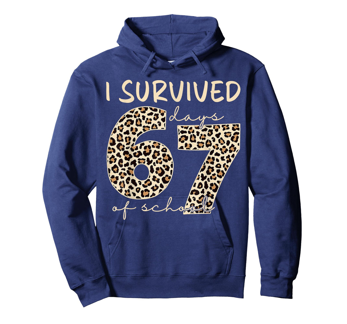 I Survived 67 Days of School Funny 67 Meme Cheetah Leopard T-Shirt