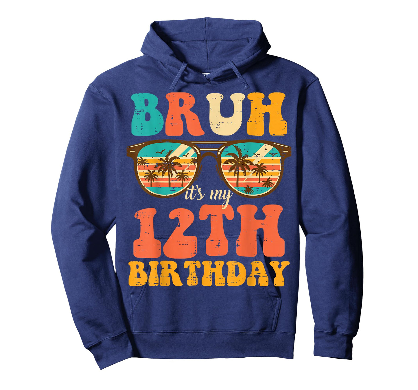 12th Birthday Palm Trees Sunglasses 12 Bday Boys Girls Kids T-Shirt