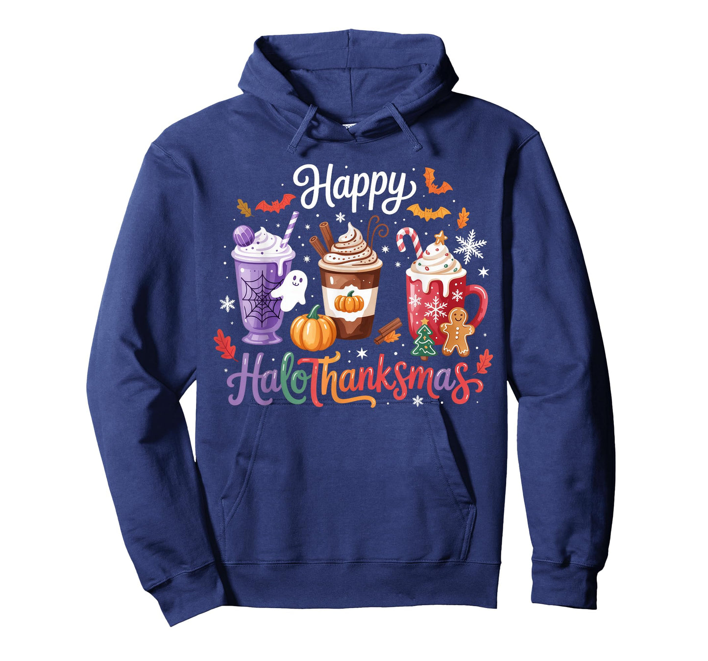 Happy Hallothanksmas Coffee Latte Halloween Thanksgiving T-Shirt