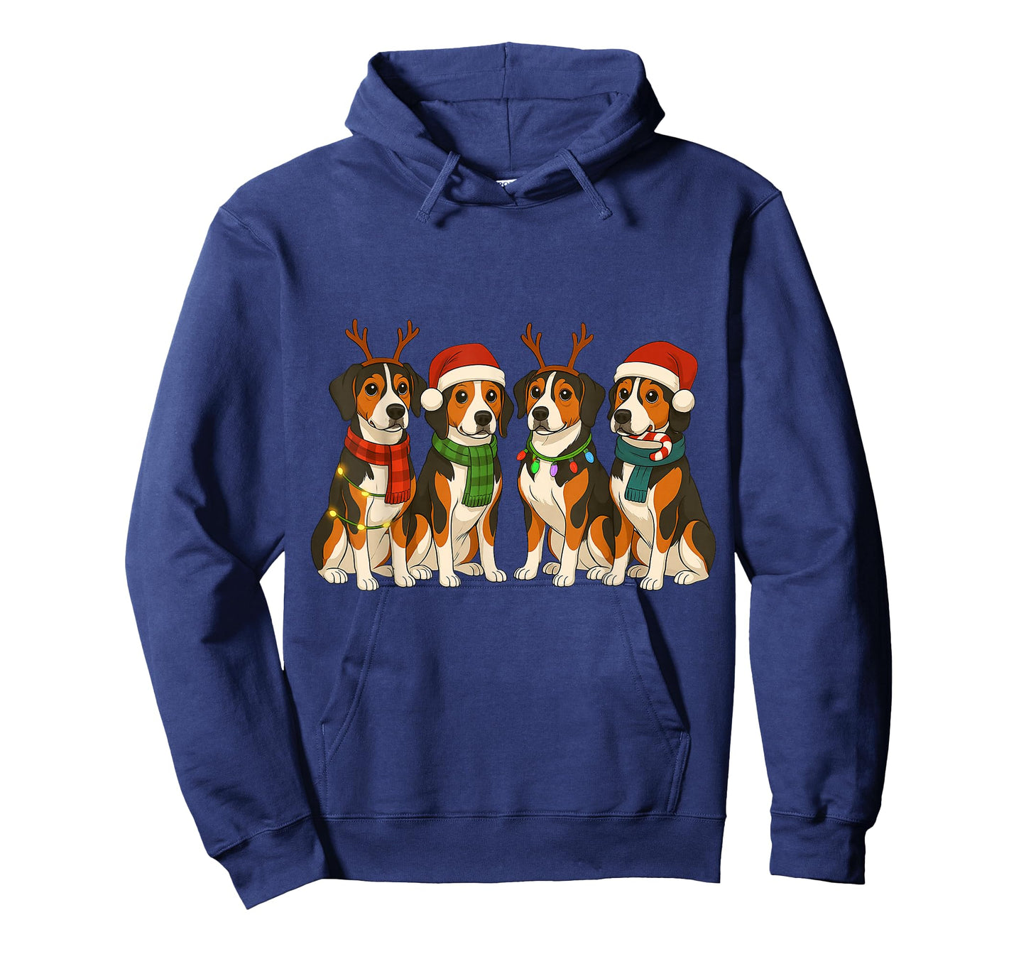 Treeing Walker Coonhound Santa Hat Tee Dog Merry Christmas T-Shirt