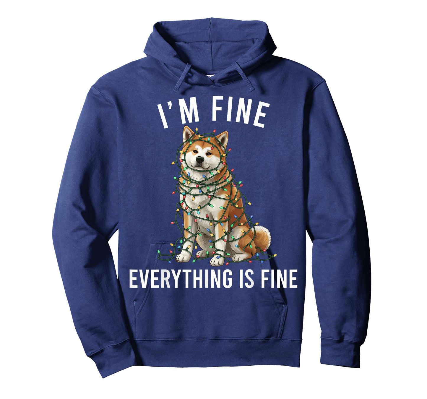 Akita Inu Christmas I'm Fine Everything is Fine T-Shirt