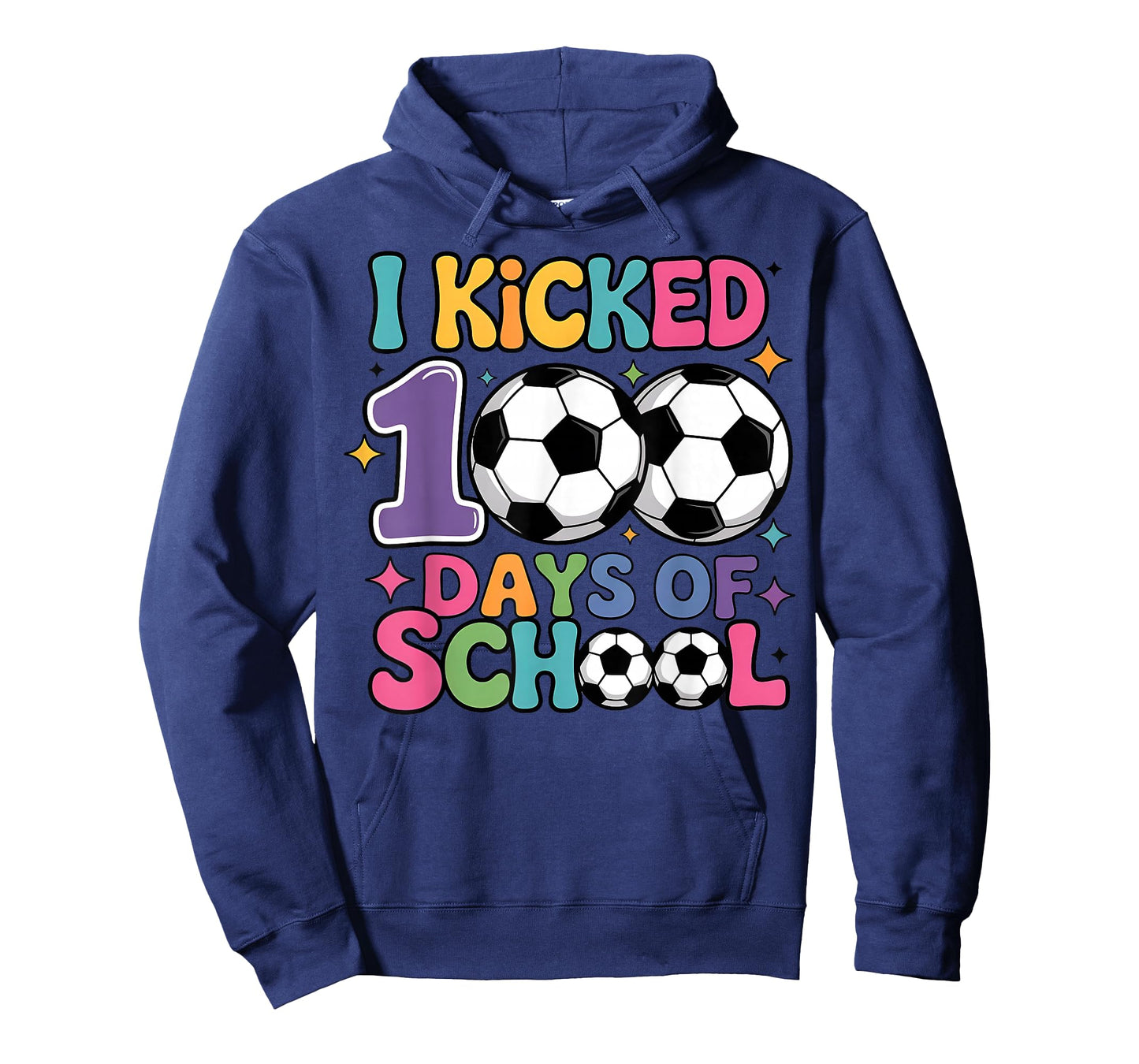 I Kicked 100 Days of School Soccer 100th Day Sport Kids Boys T-Shirt