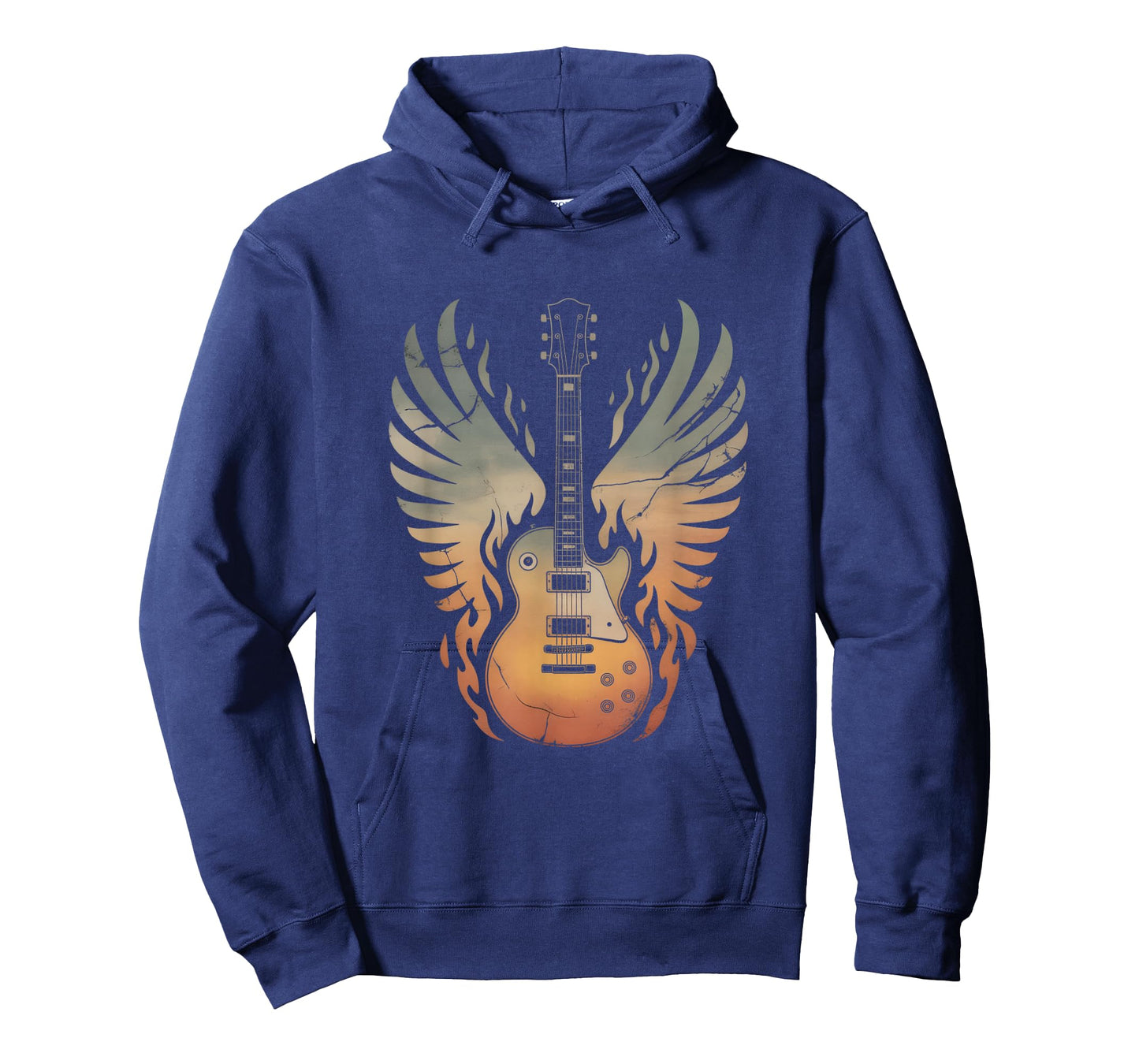 Vintage Electric Guitar Wings Rock and Roll Guitarist Gifts T-Shirt