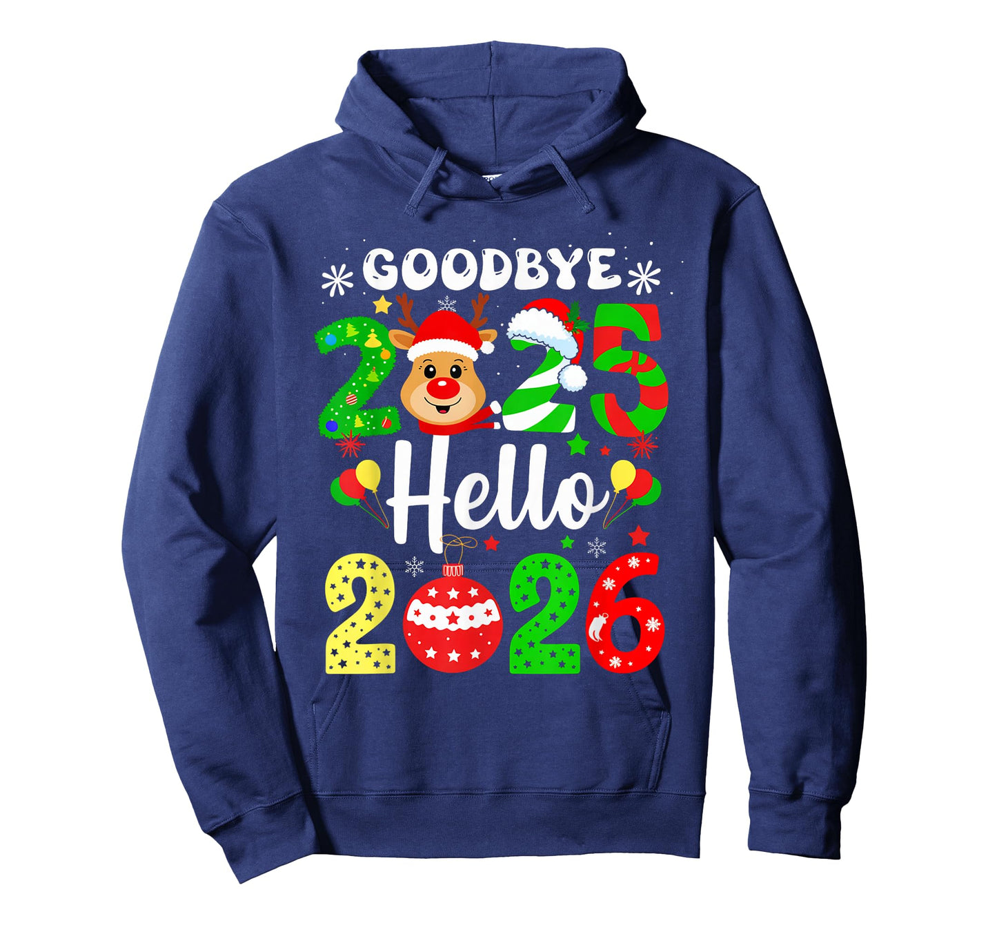 Goodbye 2025 Hello 2026 Happy New Year's Eve Christmas Men T-Shirt