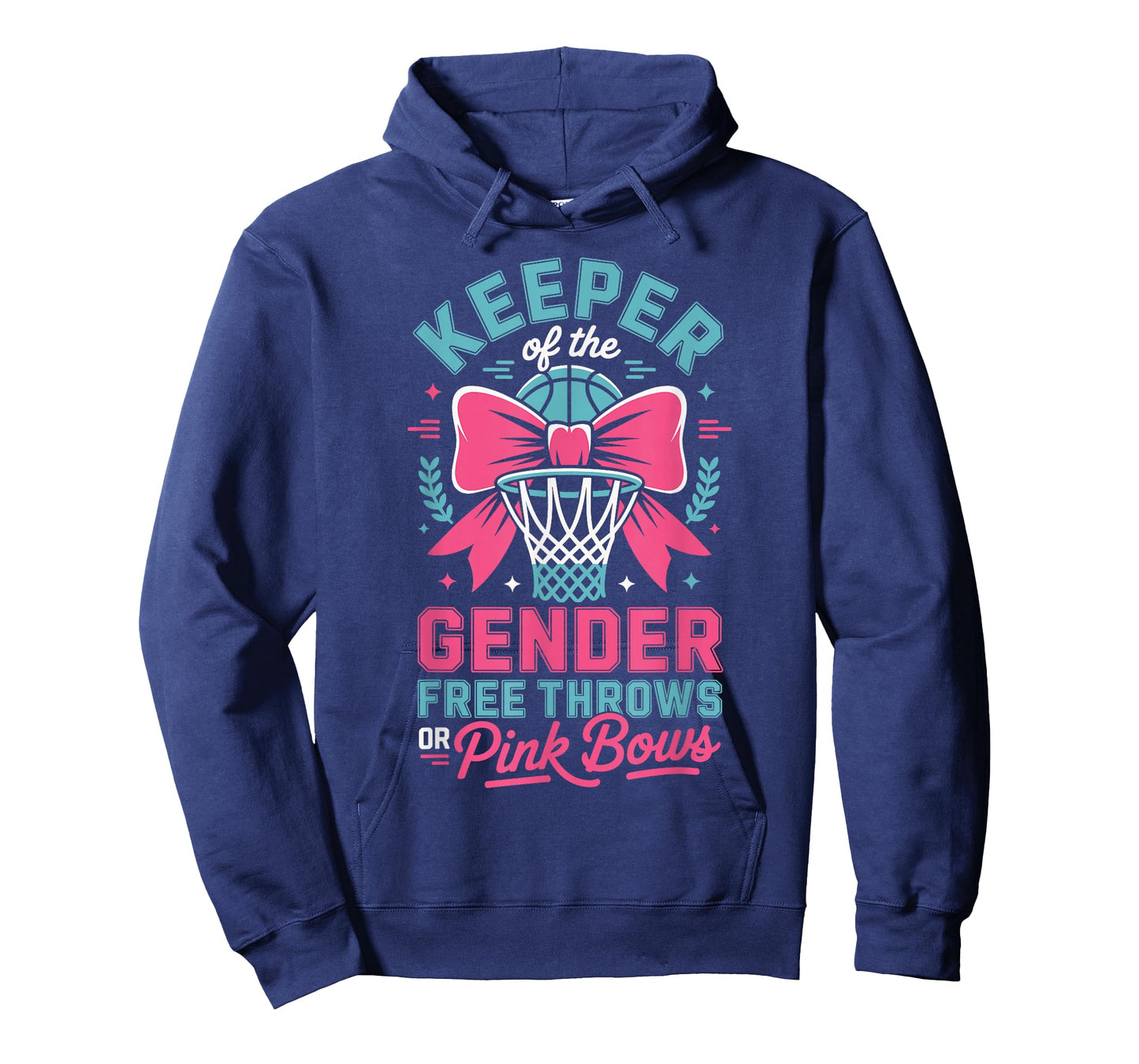 Keeper of The Gender Reveal Free Throws or Pink Bows Party T-Shirt