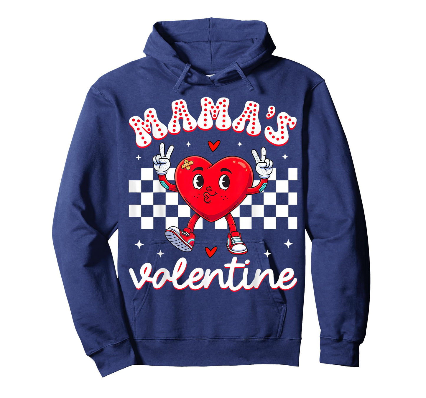 Mama's Valentine Heart Cute Kids Retro Groovy Boy Girl T-Shirt