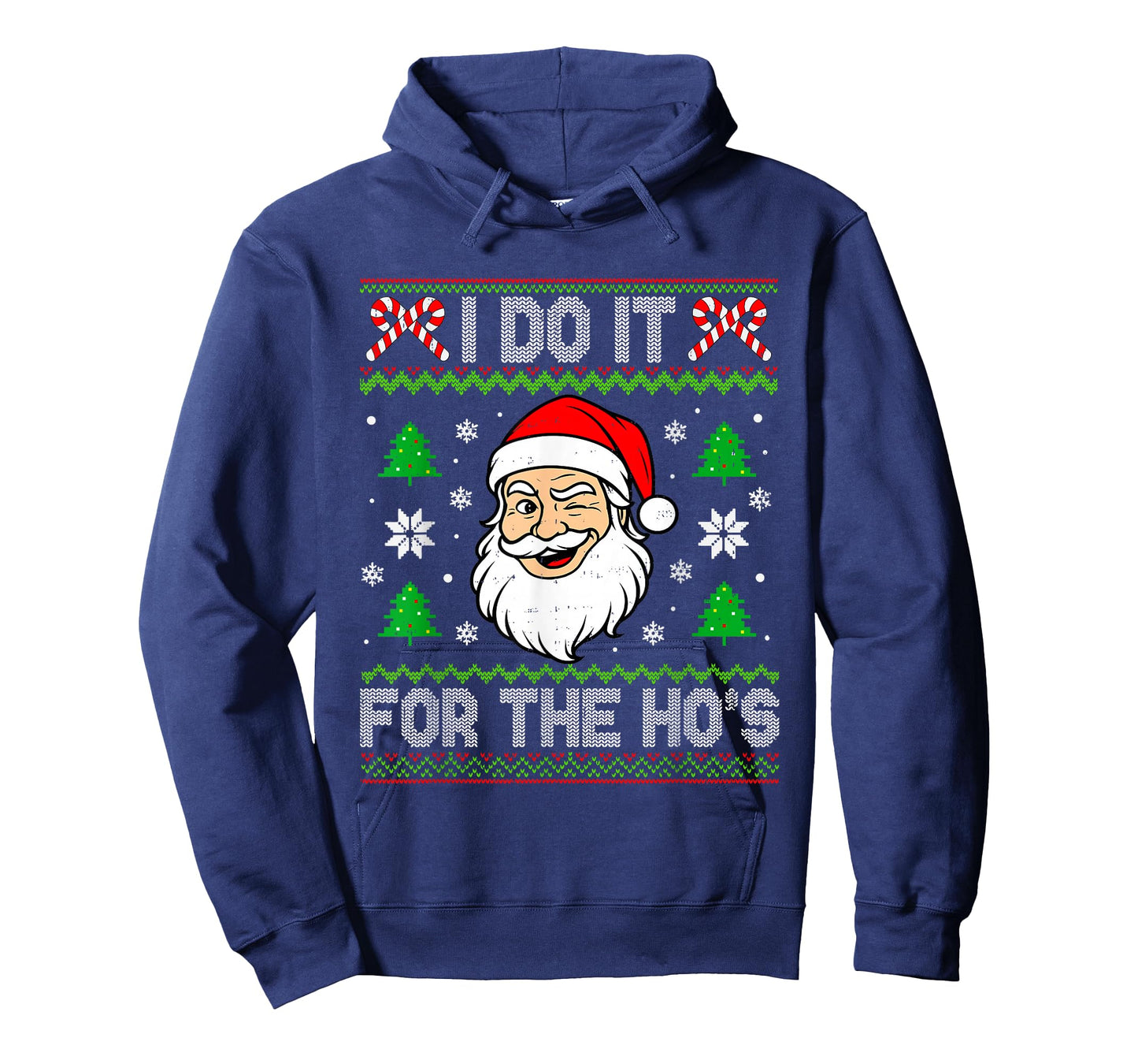 I Do It for The Ho's Santa Funny Inappropriate Christmas Men T-Shirt