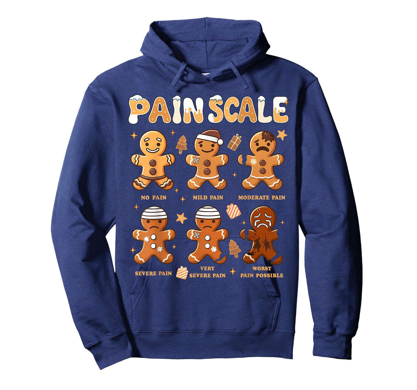Pain Scale Funny Gingerbread Man Christmas Nurse Holiday T-Shirt