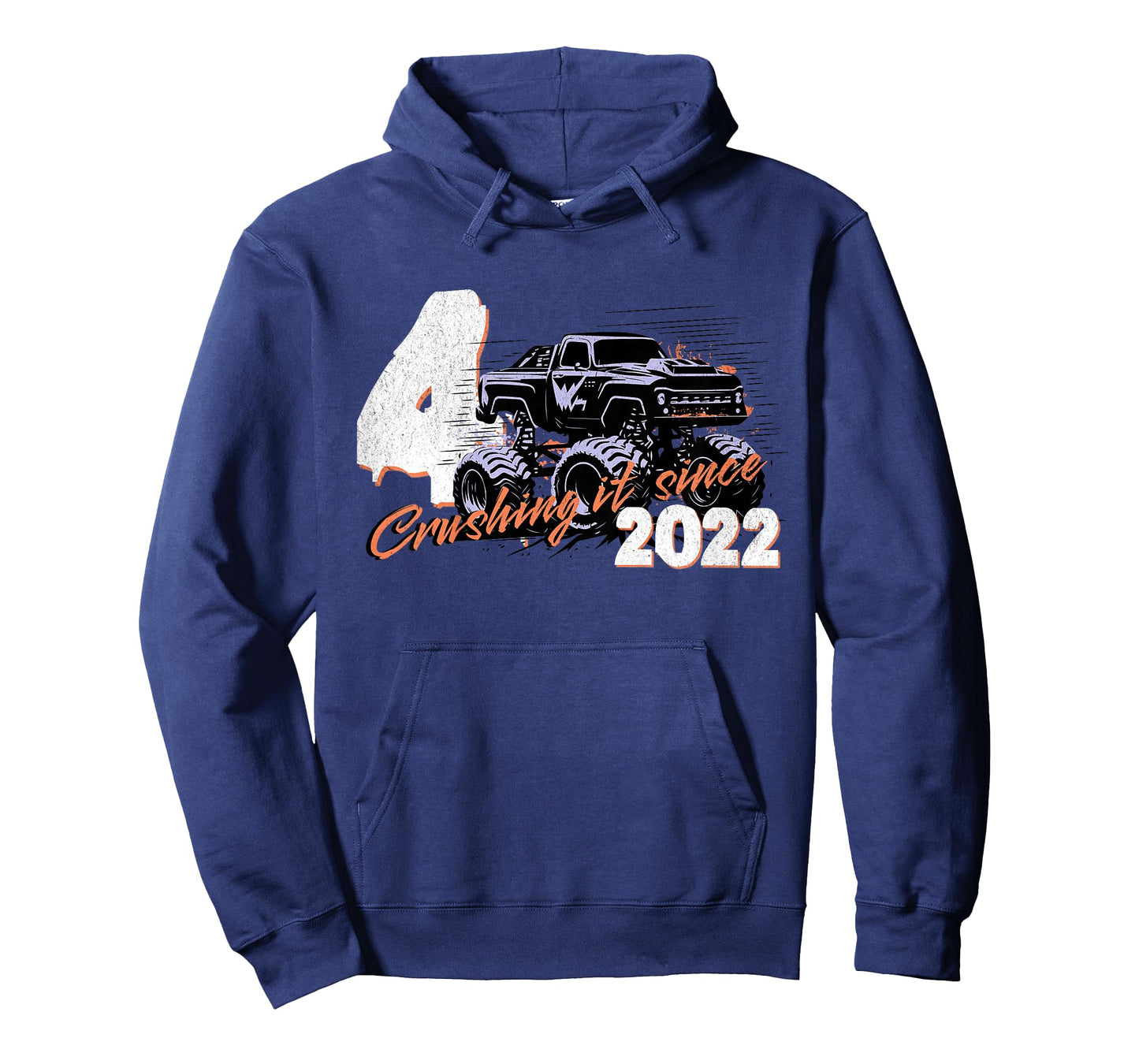 Kids 4th Birthday Truck Turning 4 Years Old Boy Born in 2022 T-Shirt