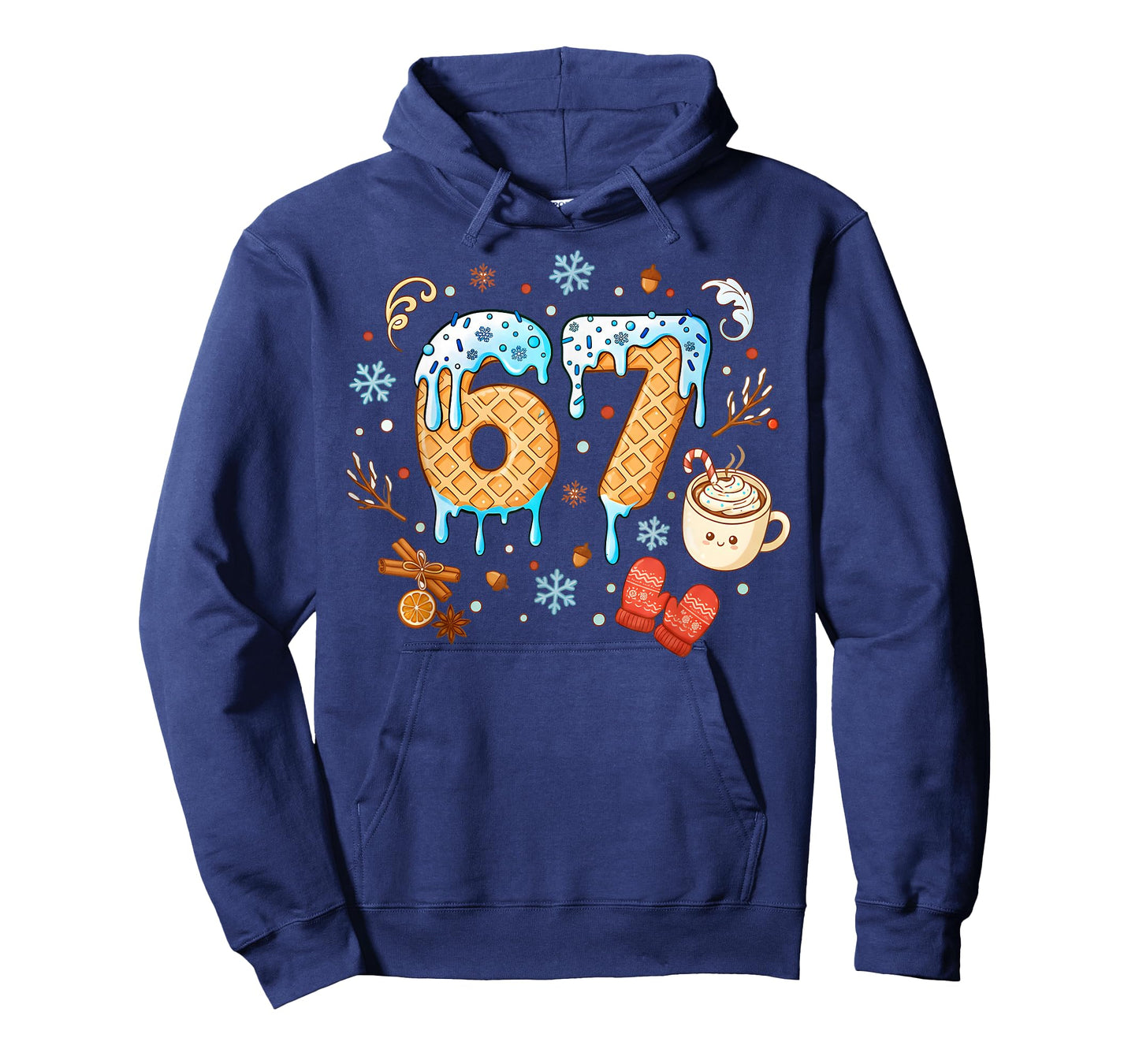 Melting Snow 67 Meme Ice Cream Drip Snowflakes Xmas Coffee T-Shirt