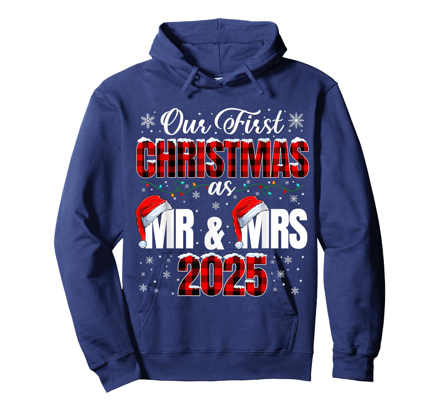 Our First Christmas As Mr and Mrs 2025 Couple Xmas Men Women T-Shirt