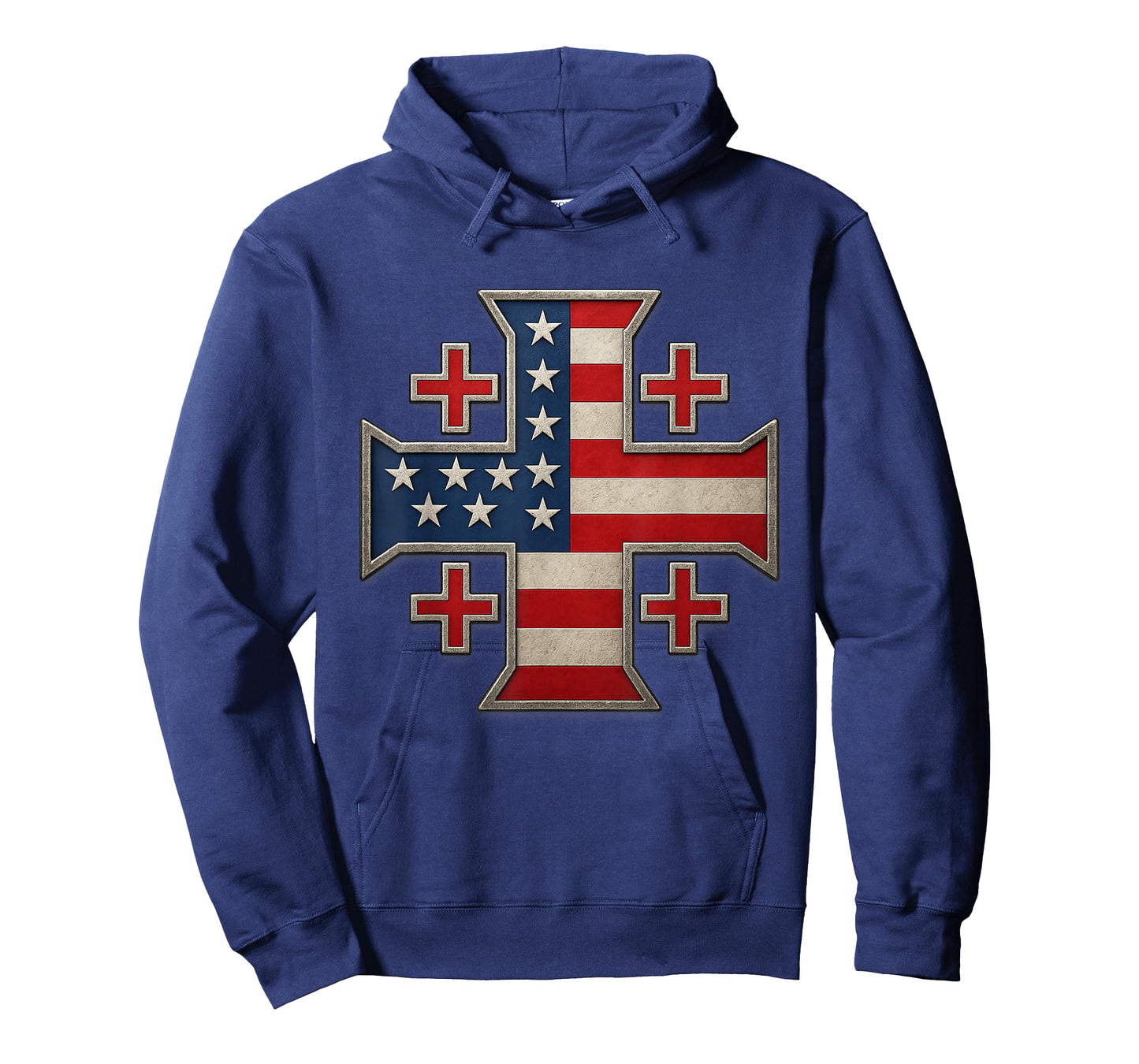 USA Flag Jerusalem Cross - Kingdom of Jerusalem T-Shirt
