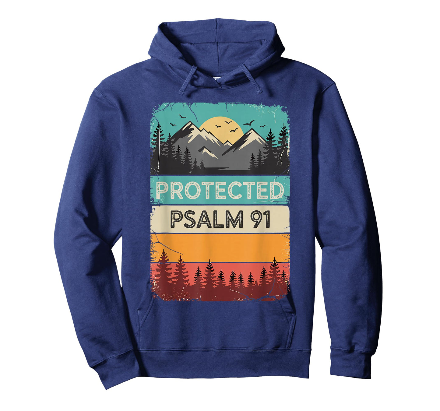 Protected Psalm 91 Christian Bible Jesus Faith Pine Trees T-Shirt