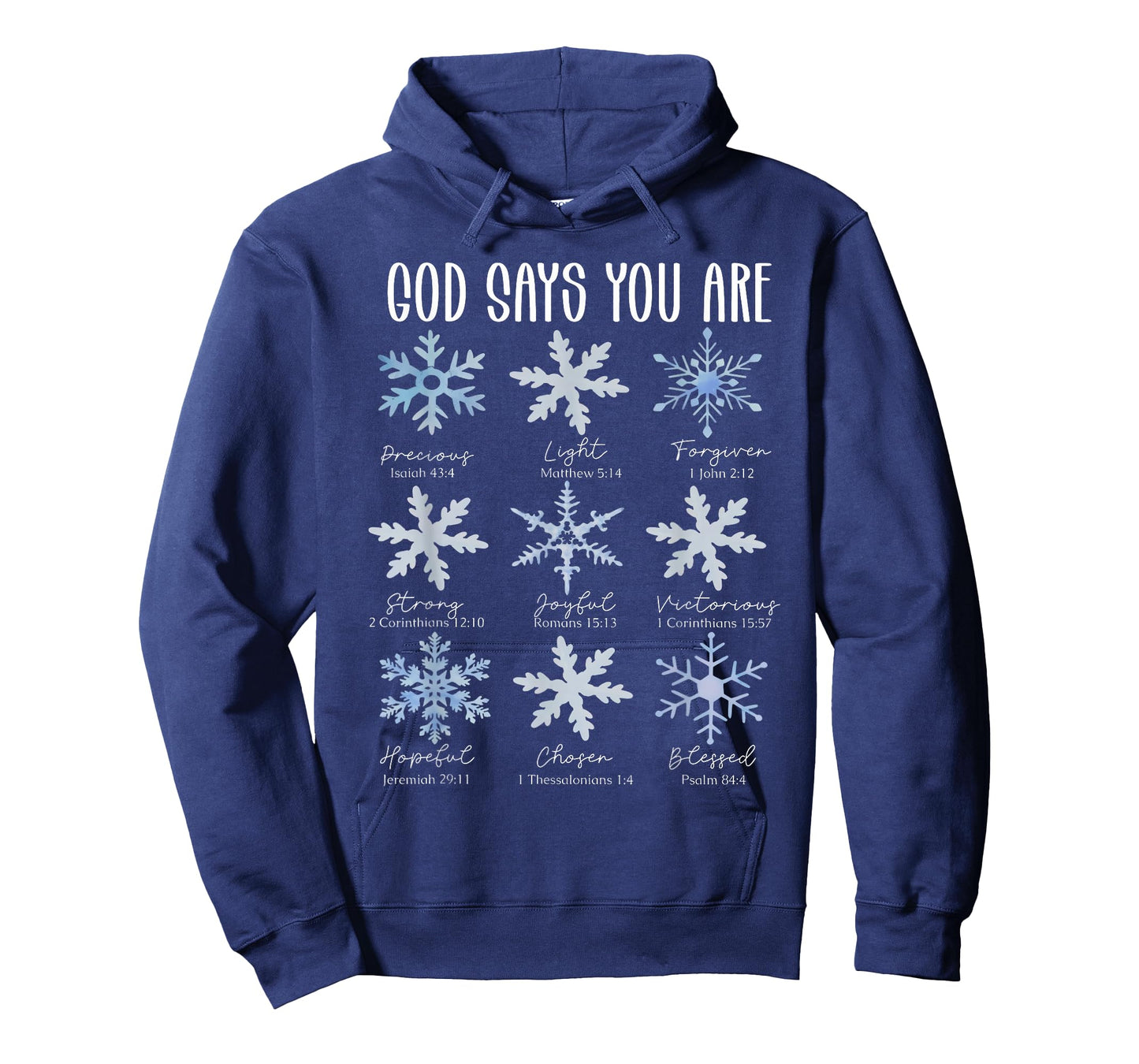 God Says You are Christian Snowflake Christmas Bible Verses T-Shirt