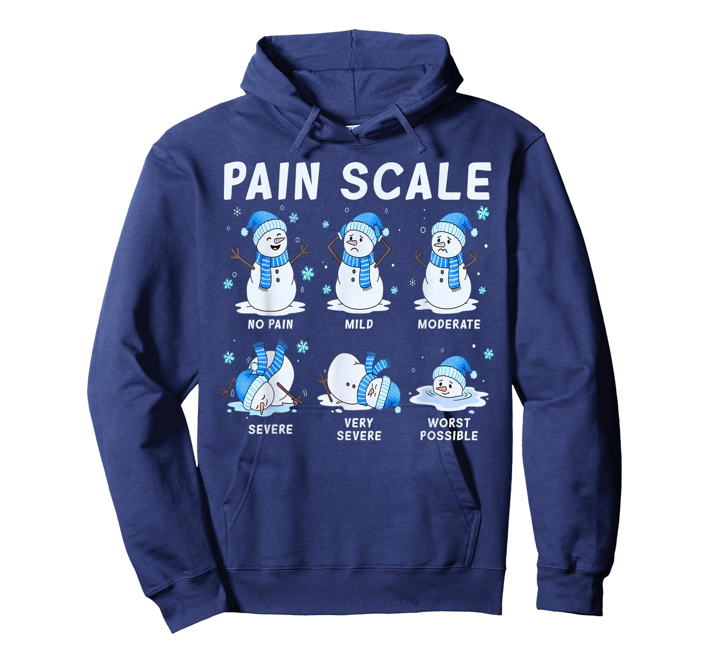 Pain Scale Snowman Nurse Christmas Xmas Snow Pajamas Holiday T-Shirt