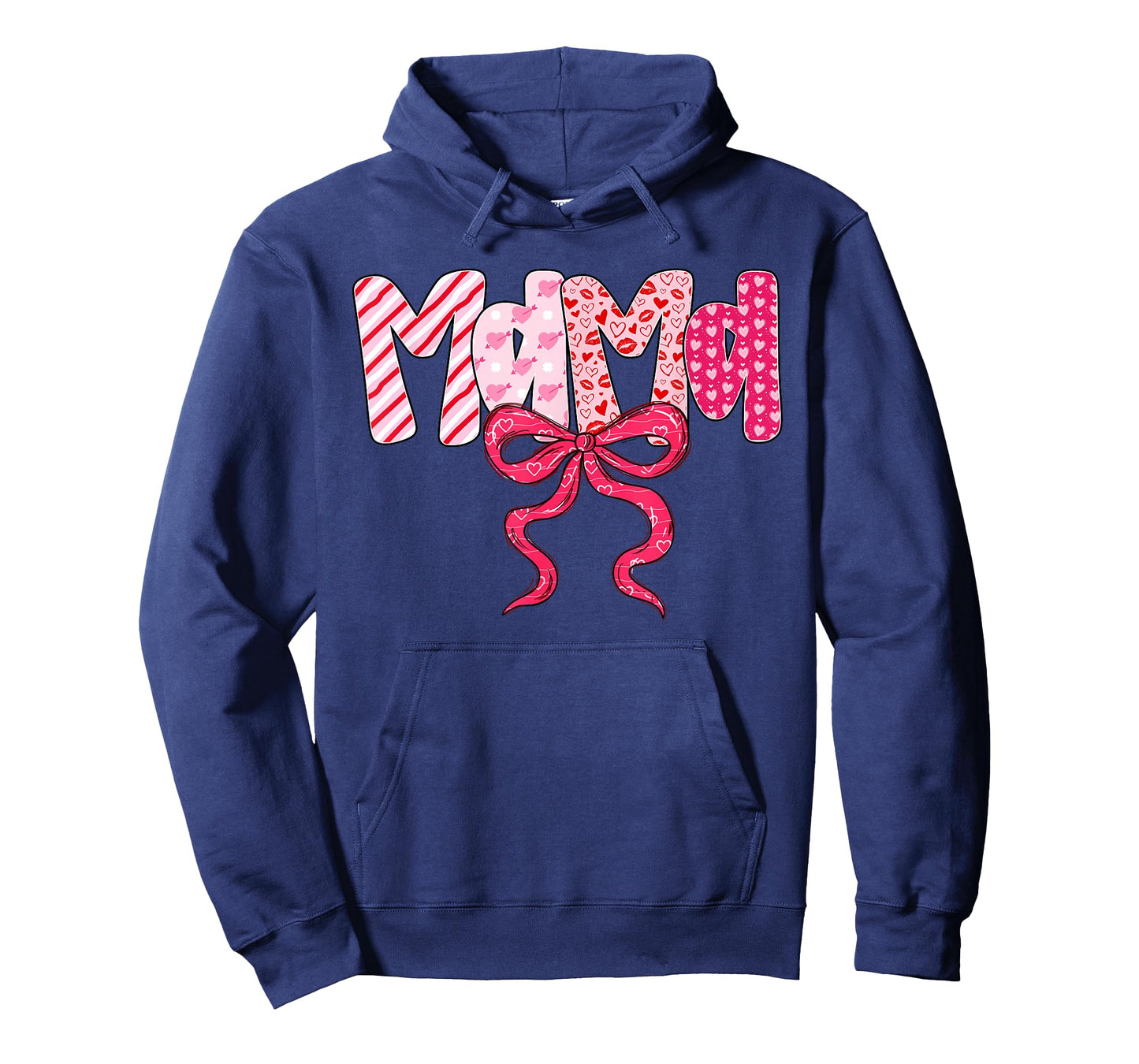 Mama Valentine Pink Coquette Bow Valentine's Day Mom T-Shirt
