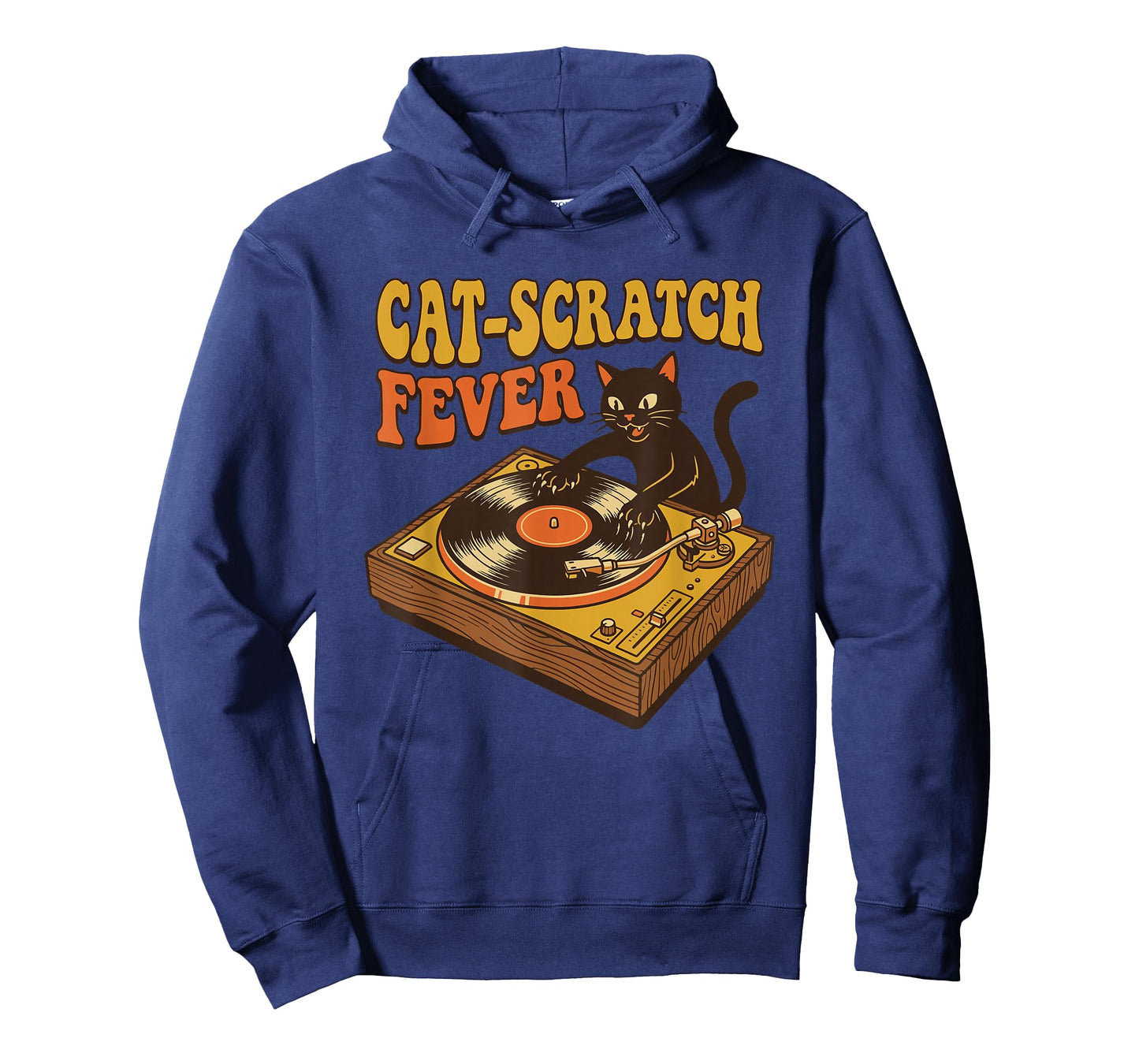 Funny DJ Cat Turntable Vinyl Record Retro Music T-Shirt