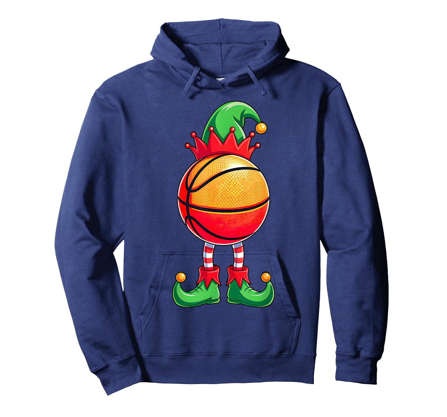 Basketball Elf Christmas Funny Xmas Elf Basketball Lover T-Shirt
