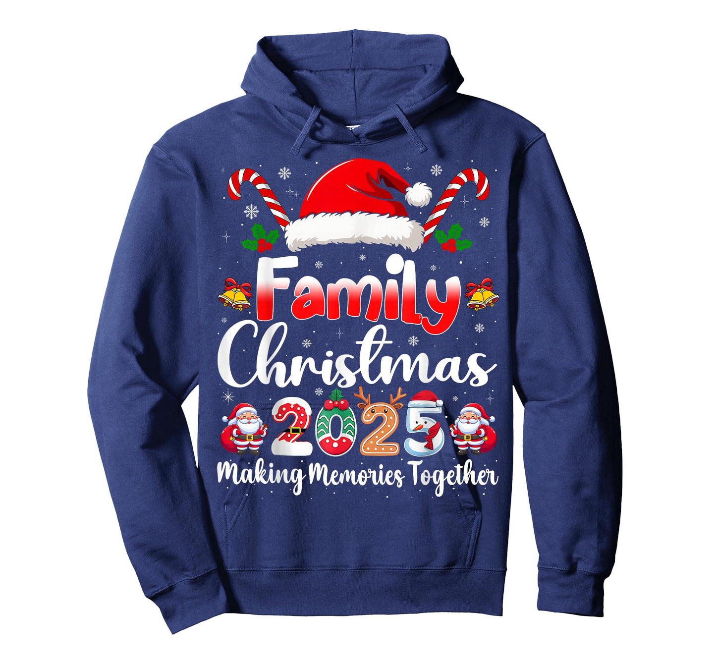 Family Crew Christmas Squad 2025 Funny Xmas Matching Pajamas T-Shirt