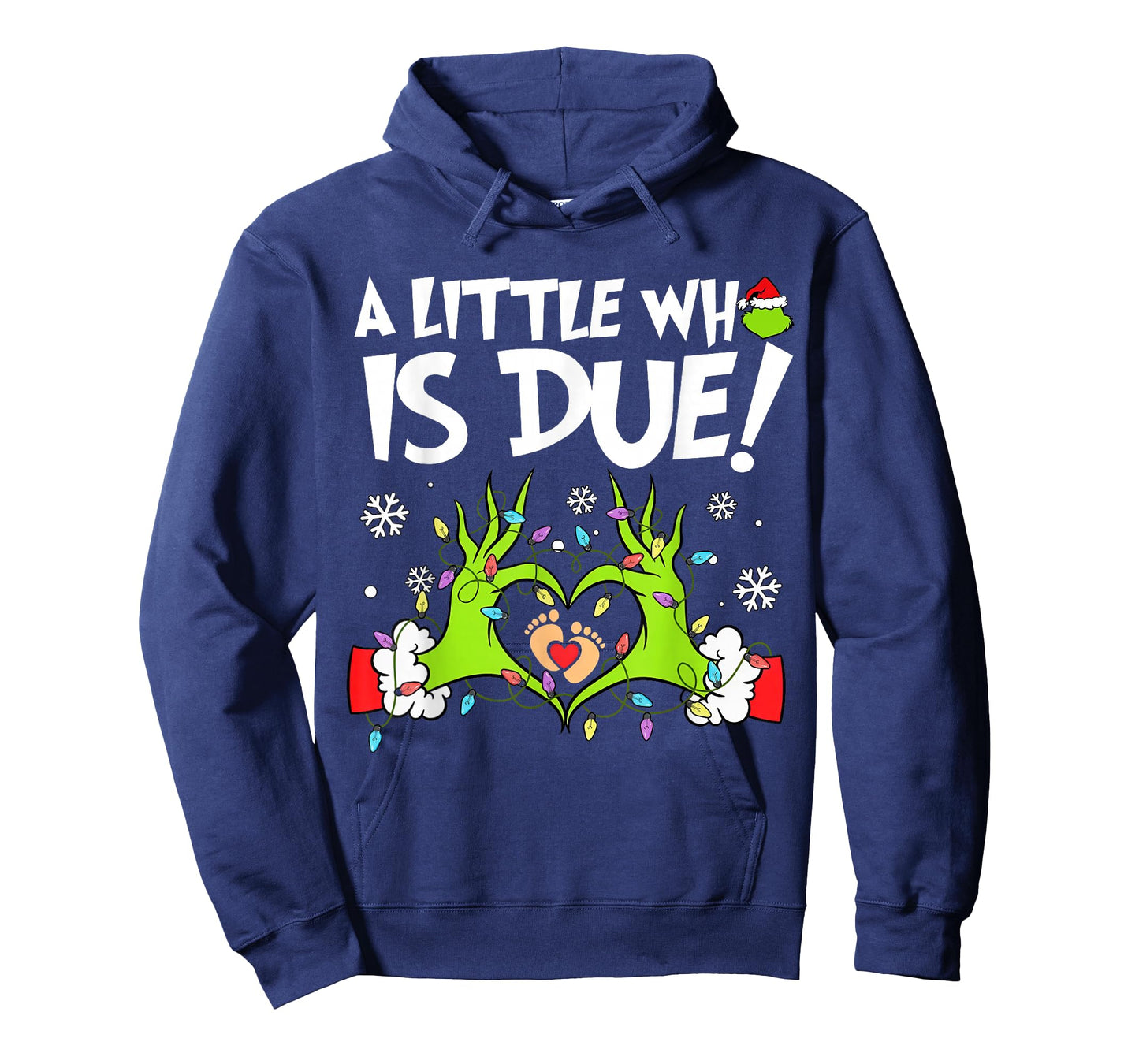 Cute A Little Who is Due Christmas Pregnancy Announcement T-Shirt