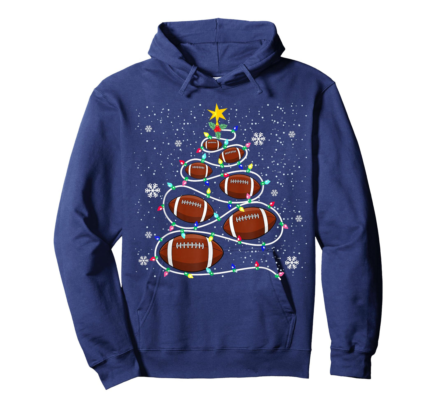 Football Christmas Tree Light Xmas Football Boys Girls Kids T-Shirt