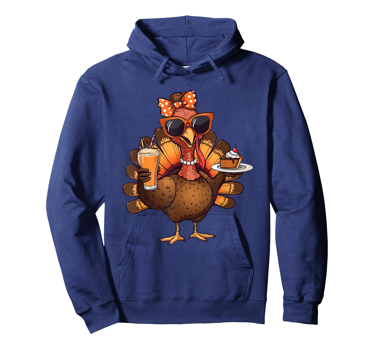 Turkey Drinking Coffee Thanksgiving Womens Girls Turkey Day T-Shirt