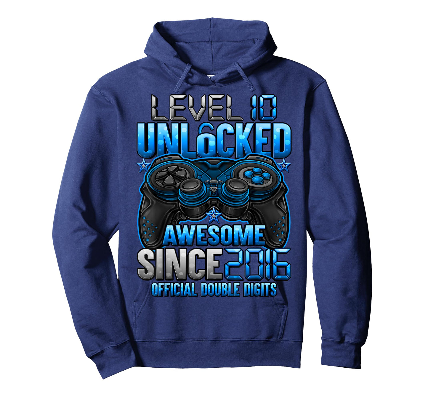 Official Double Digits Level 10 Unlocked 10th Birthday Boy T-Shirt