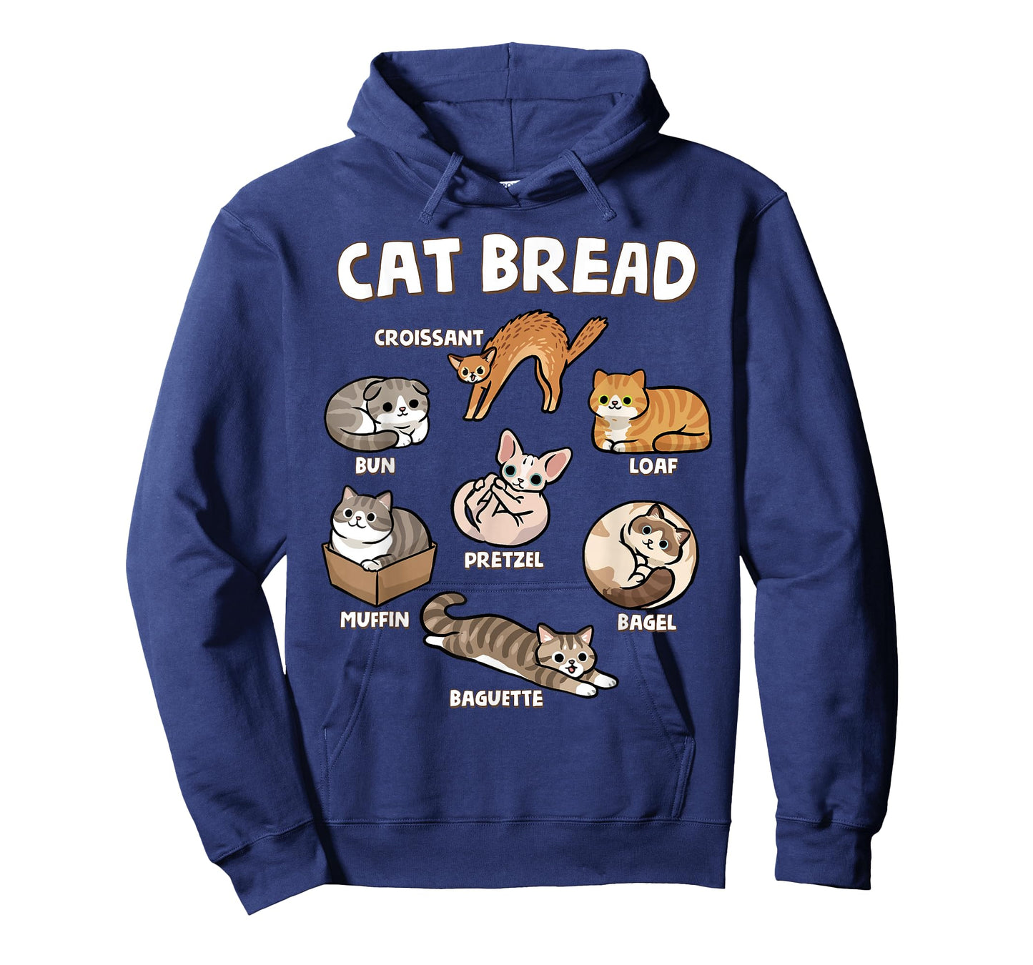 Cat Bread Funny Kitten Loaf Cats Types Loaf Baguette Pun T-Shirt