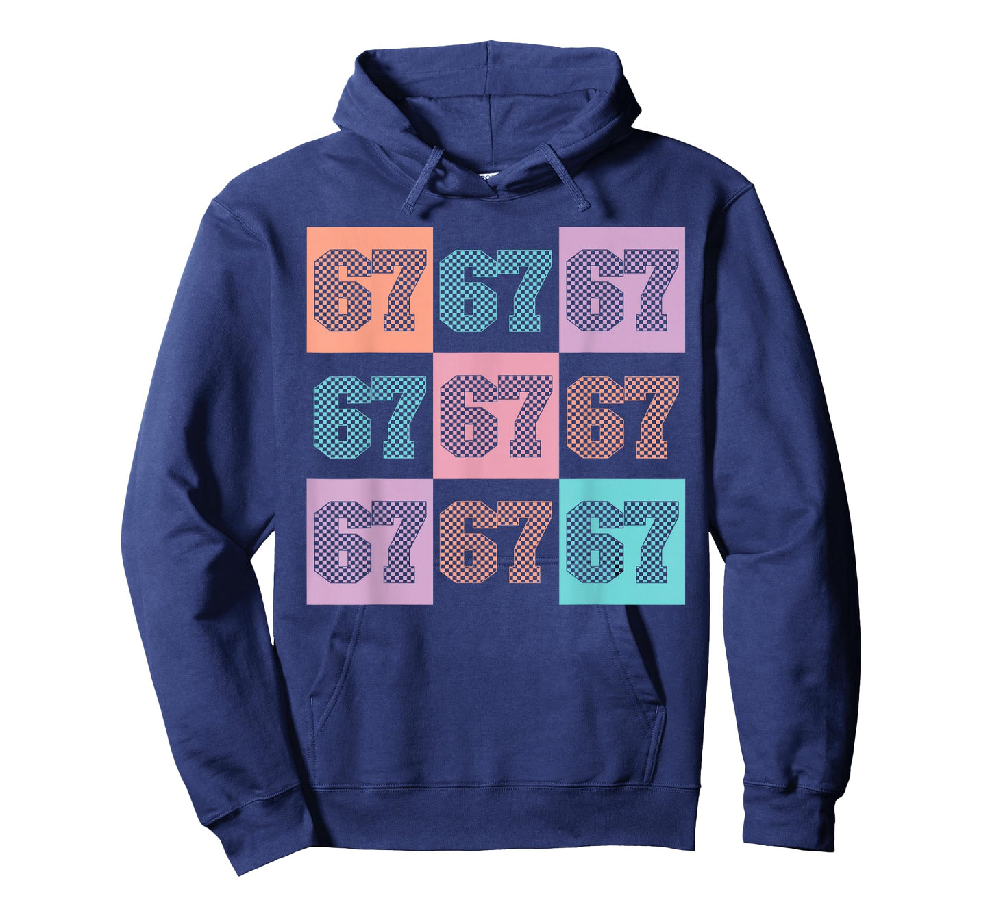 Six Seven Meme Funny 67 Checkered Teacher Kids Girls Boys T-Shirt