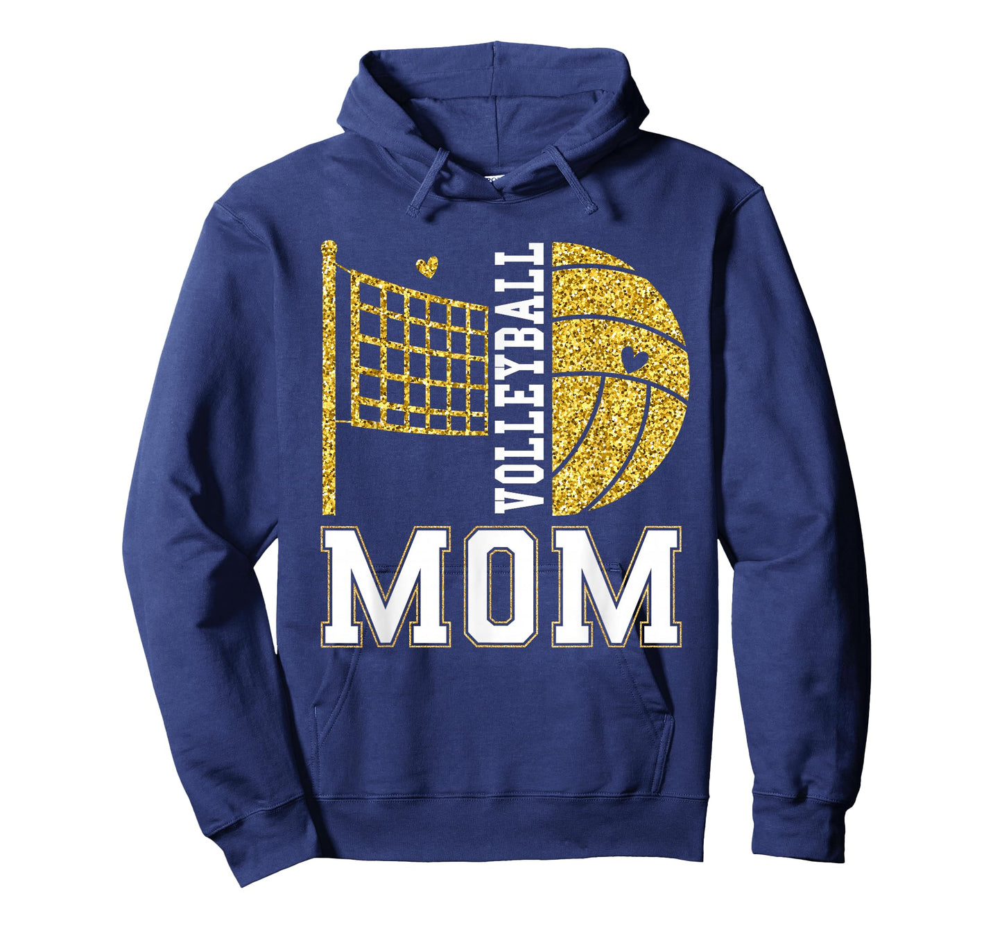 Volleyball Mom Game Day Volleyball Season Mama Girl Gold T-Shirt