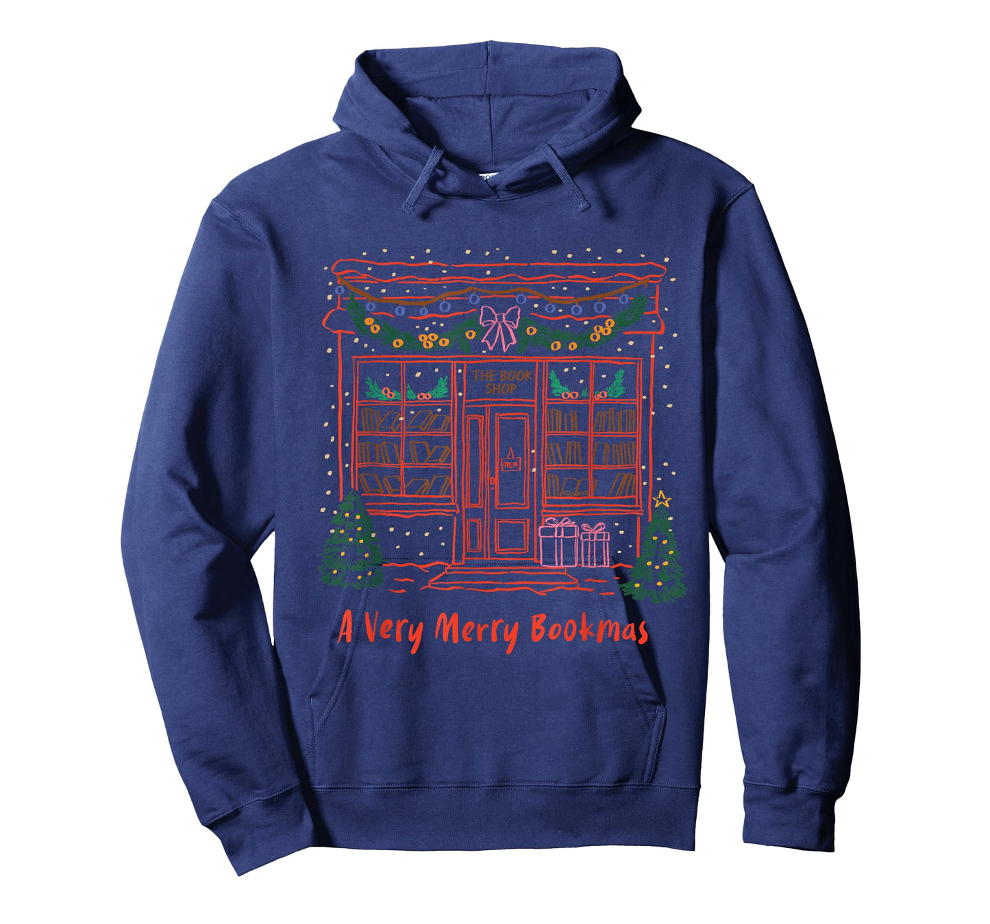 A Very Merry Bookmas Cozy Christmas Bookstore Holiday Cute T-Shirt