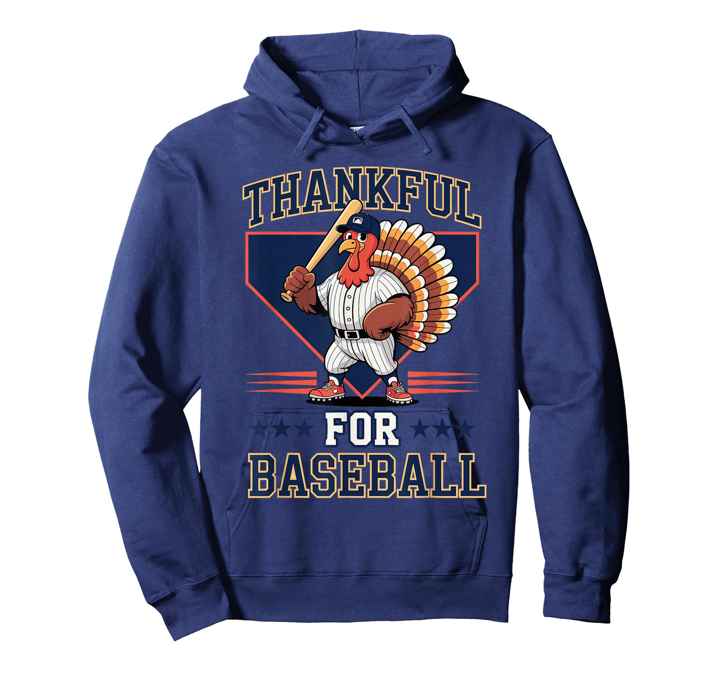 Thankful for Baseball Turkey Thanksgiving Holiday T-Shirt